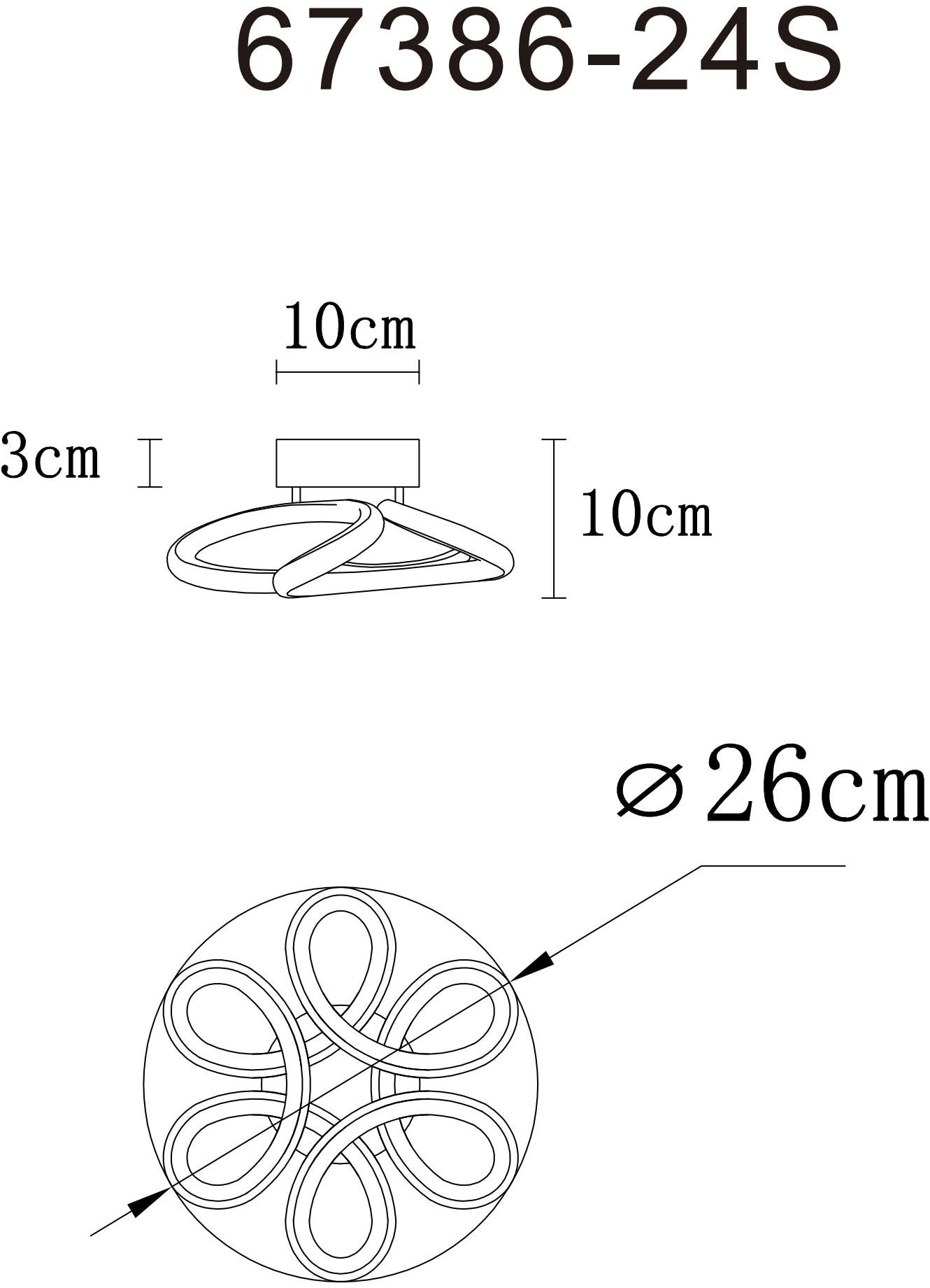 GLOBO LIGHTING LED Deckenleuchte »MELISAND«, Leuchtmittel LED-Modul | LED fest integriert, Deckenleuchte/silberfarben/ø: 260mm/CCT 2700/4000/6000K