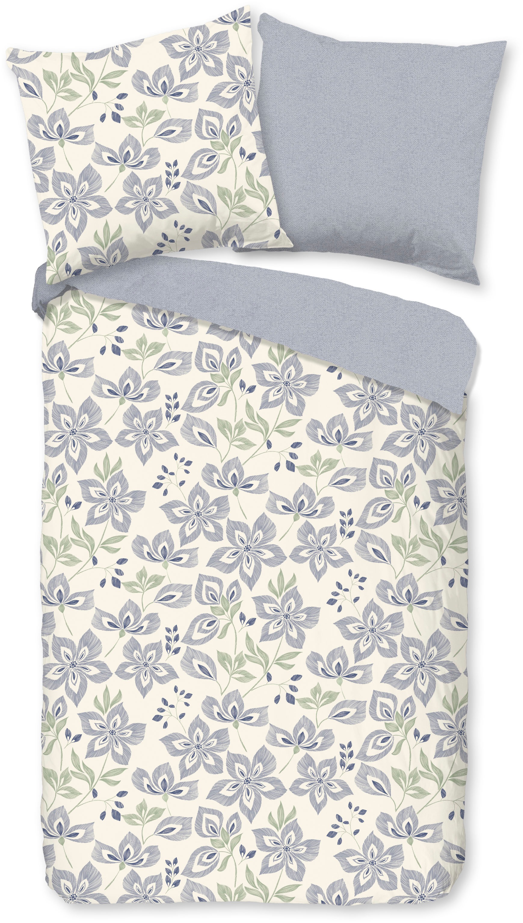 good morning Wendebettwäsche "Vesper" 2 Stk. 100% Baumwolle, Renforcé, Reiß günstig online kaufen