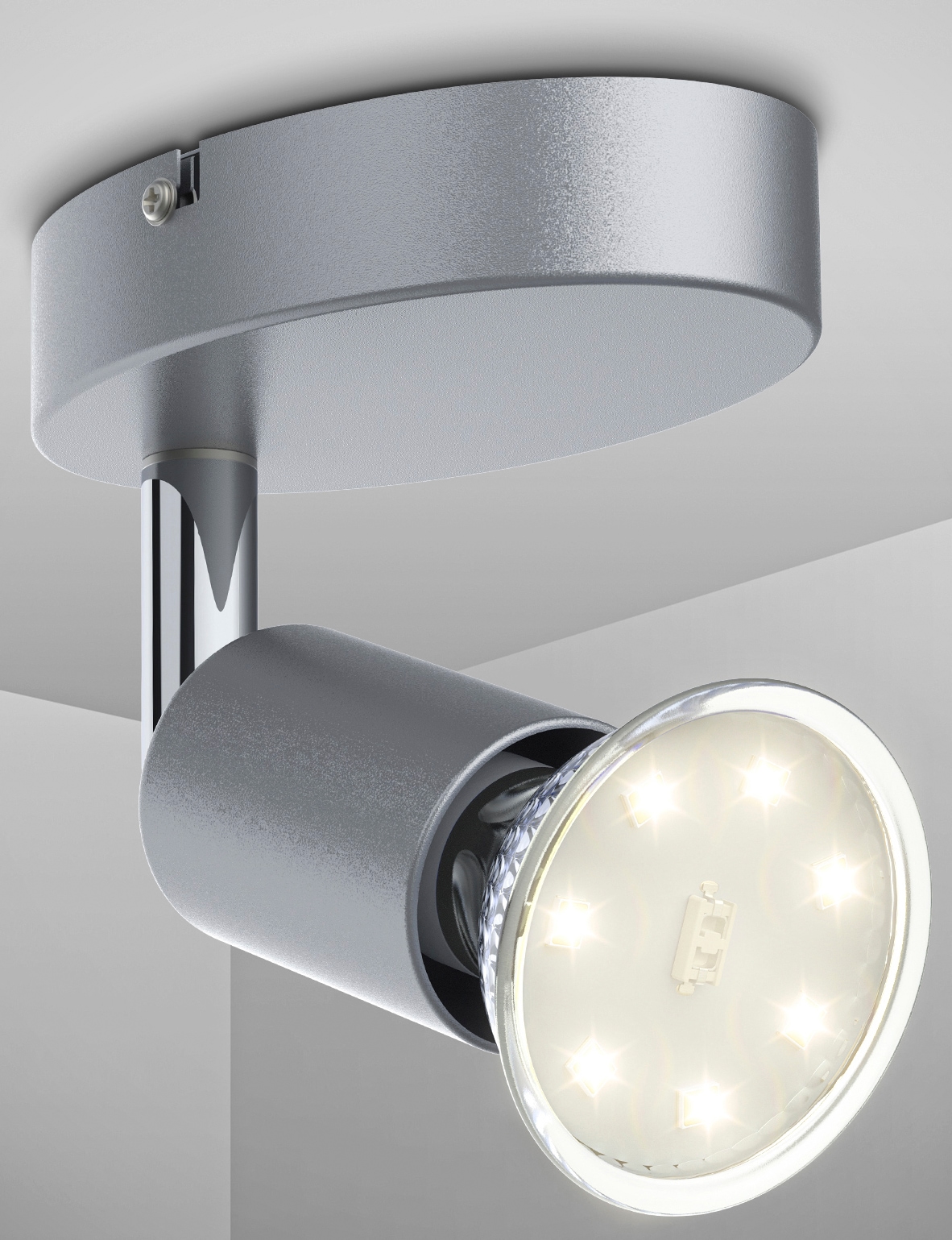 B.K.Licht LED Deckenspot, inkl. 1 x LED Leuchtmittel GU10, 3 Watt, 250lm, 3.000K, nicht dimmbar, Strahler dreh- und schwenkbar