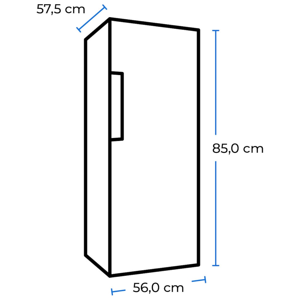 exquisit Kühlschrank »KS16-V-H-010D«, KS16-V-H-010D weiss, 85,5 cm hoch, 56 cm breit