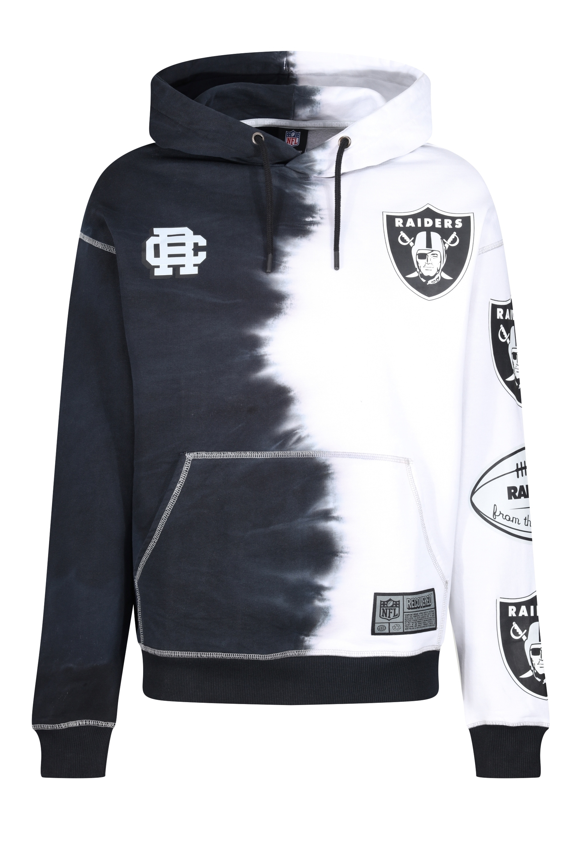 Recovered Kapuzensweatshirt »NFL Raiders Ink Dye Effect On«, für alle Las Vegas Raiders-Fans