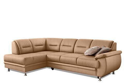 sit&more Ecksofa "Mailand L-Form, B: 250 cm, Komfortsitzhöhe 46 cm" optional Schlaffunktion, Eckcouch in Kunstleder & Stoff