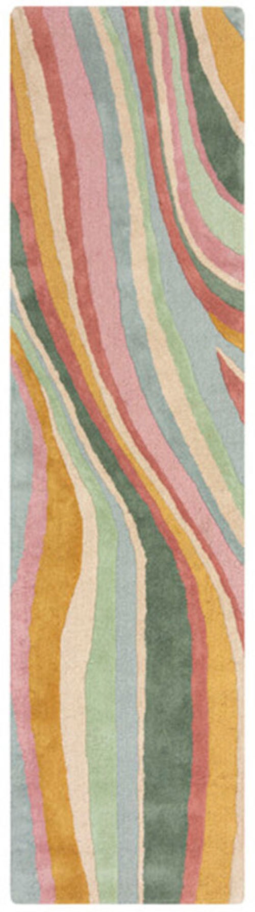 FLAIR RUGS Wollteppich »Abstract Flow«, rechteckig, 10 mm Höhe, Abstract Swirl Teppich