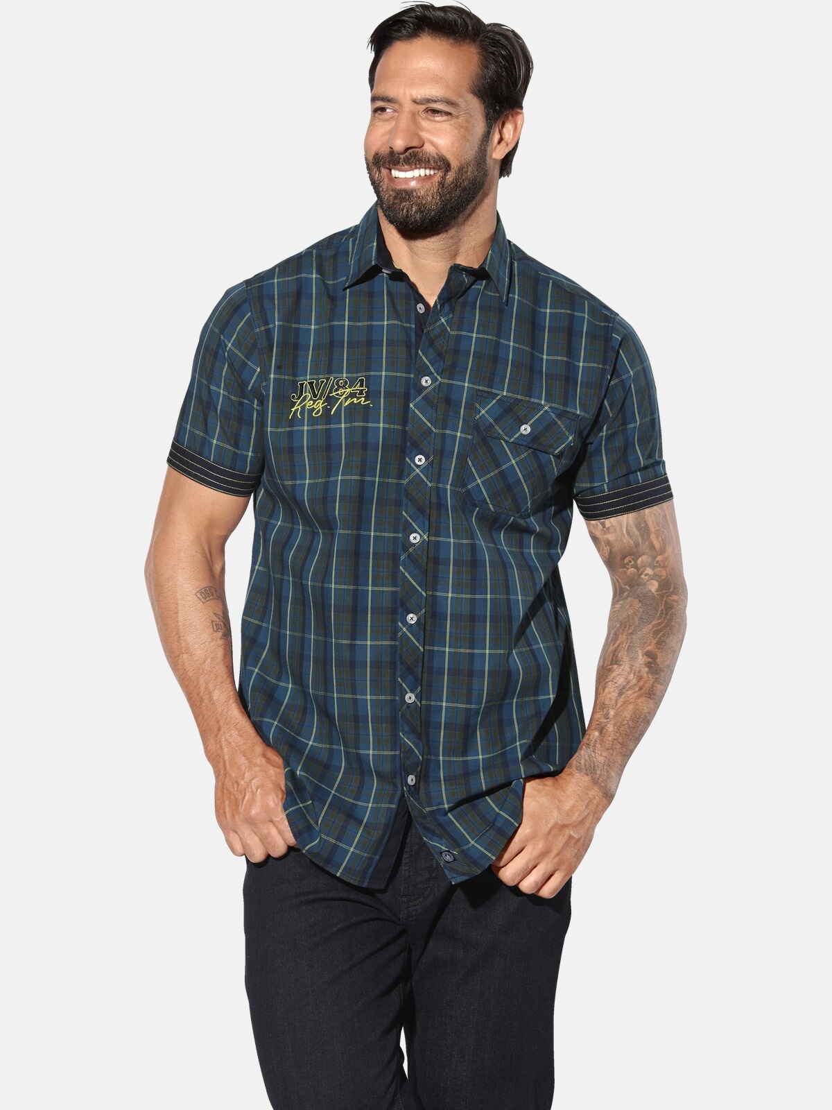 Jan Vanderstorm Karohemd "Kurzarmhemd EMYLS" günstig online kaufen