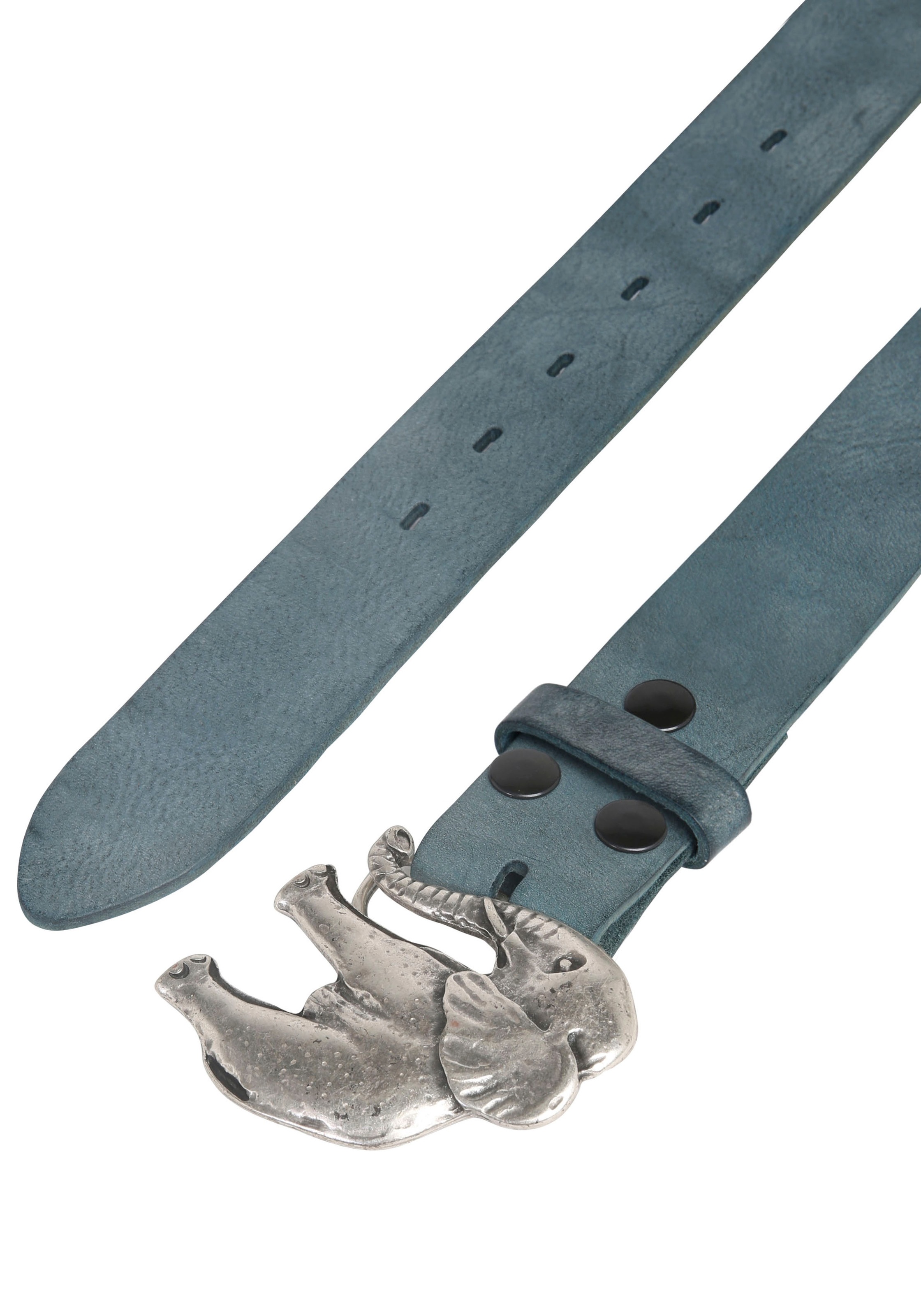 Rettungsring Gürtel Ledergürtel, mit austauschbarer Schließe "Elefant" günstig online kaufen