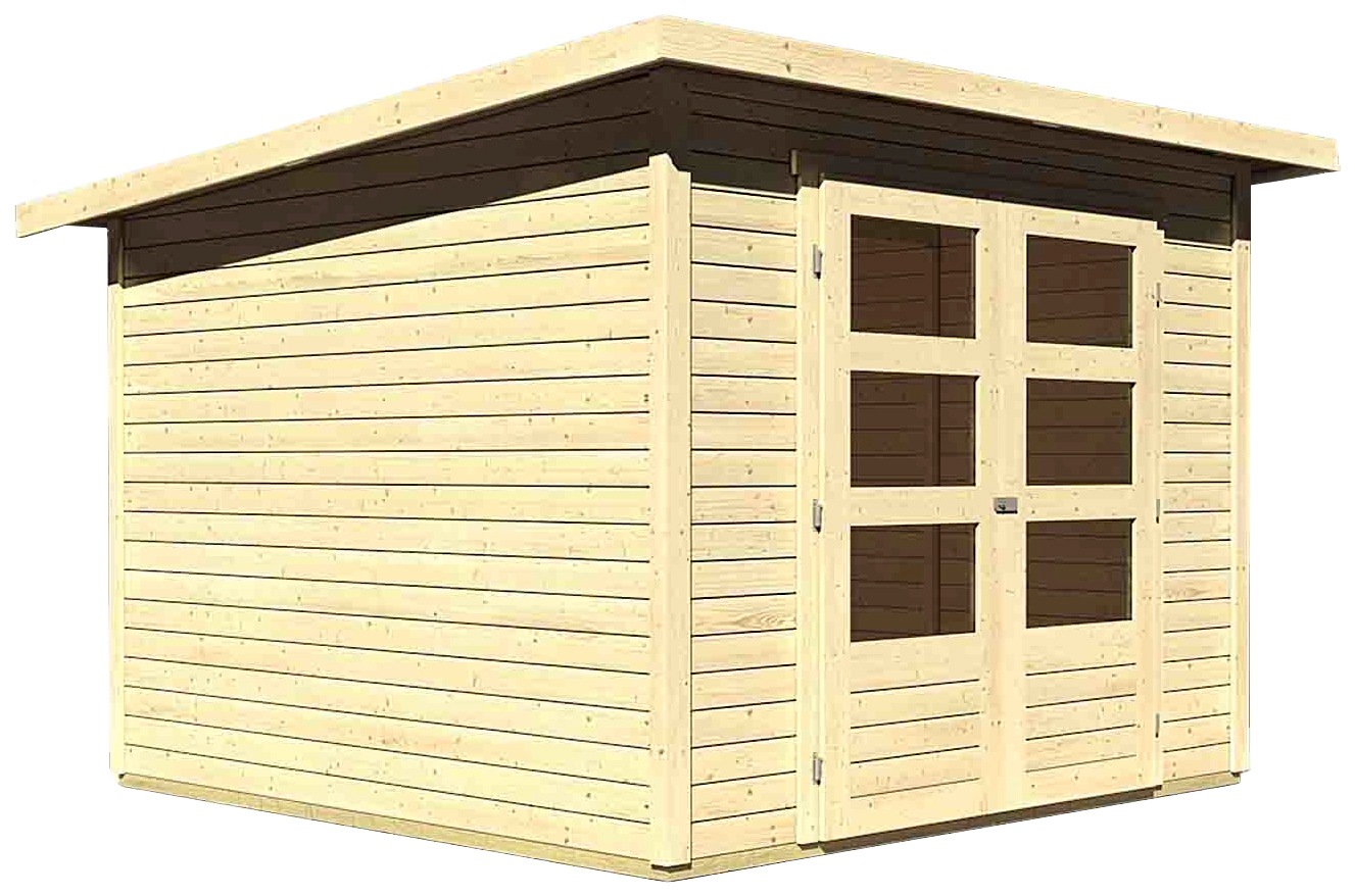 Karibu Gartenhaus "Stockach 4" anthrazit, naturbelassen oder terragrau günstig online kaufen