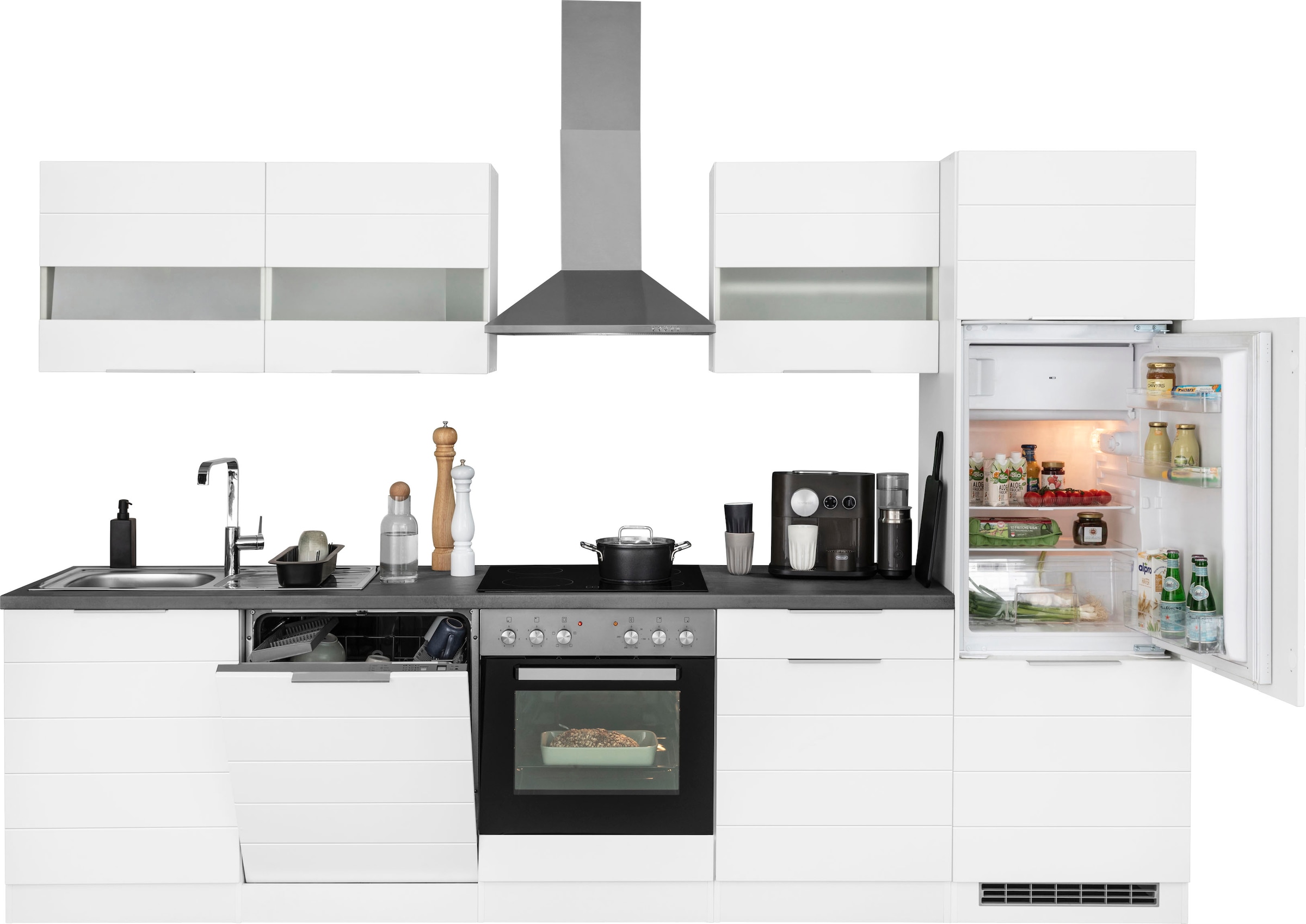 KOCHSTATION Küchenzeile "KS-Luhe" 300 cm breit, wahlweise mit oder ohne E-G günstig online kaufen