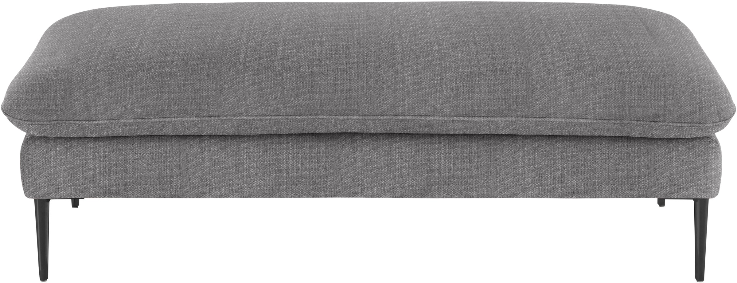 Hocker W.SCHILLIG "enjoy&MORE", grau (dolphin r66), B:151cm H:45cm T:71cm, Chenille-Flachgewebe R66 (85% Polyester, 15% Nylon);Longlife Xtra-Leder Z59: Glattleder mit modischer Prägung. Hautstärke 0, 9 - 1, 1 mm;Stoff S37 (100% Polyester), Hocker, Hocker, 8