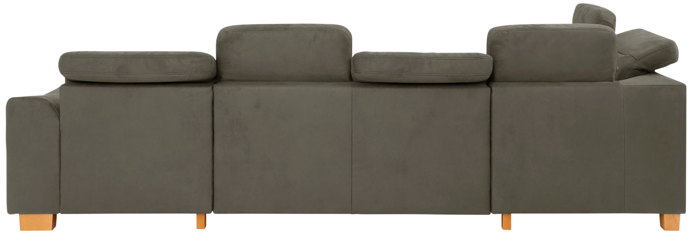 Wohnlandschaft HOME AFFAIRE "Dundee U-Form", grau (grau, beige), B:338cm H:86cm T:219cm, Luxus-Microfaser Florence (100% Polyester), Sofas, Wohnlandschaft, wahlweise mit Kopfteilverstellung und zusätzlich mit Bettfunktion 6