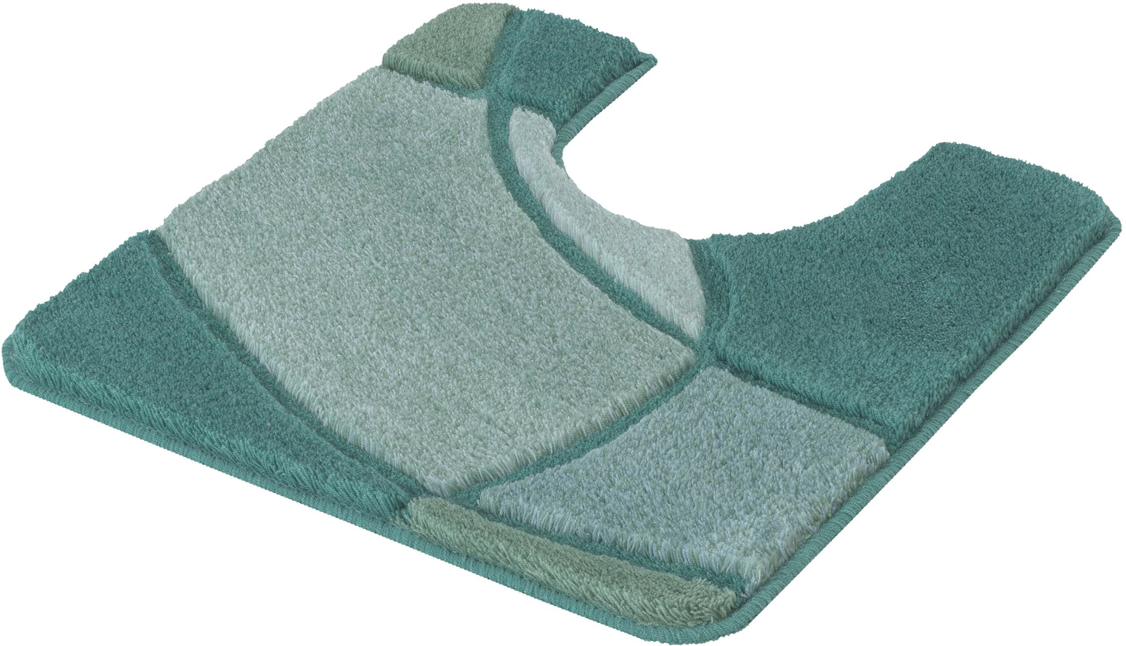 Kleine Wolke Badematte "Kent, Badvorleger, Badezimmer Teppich" Höhe 20 mm rutschhemmend beschichtet fußbodenheizungsgeeignet Badteppich, modernes Design, Hoch-Tief Effekt