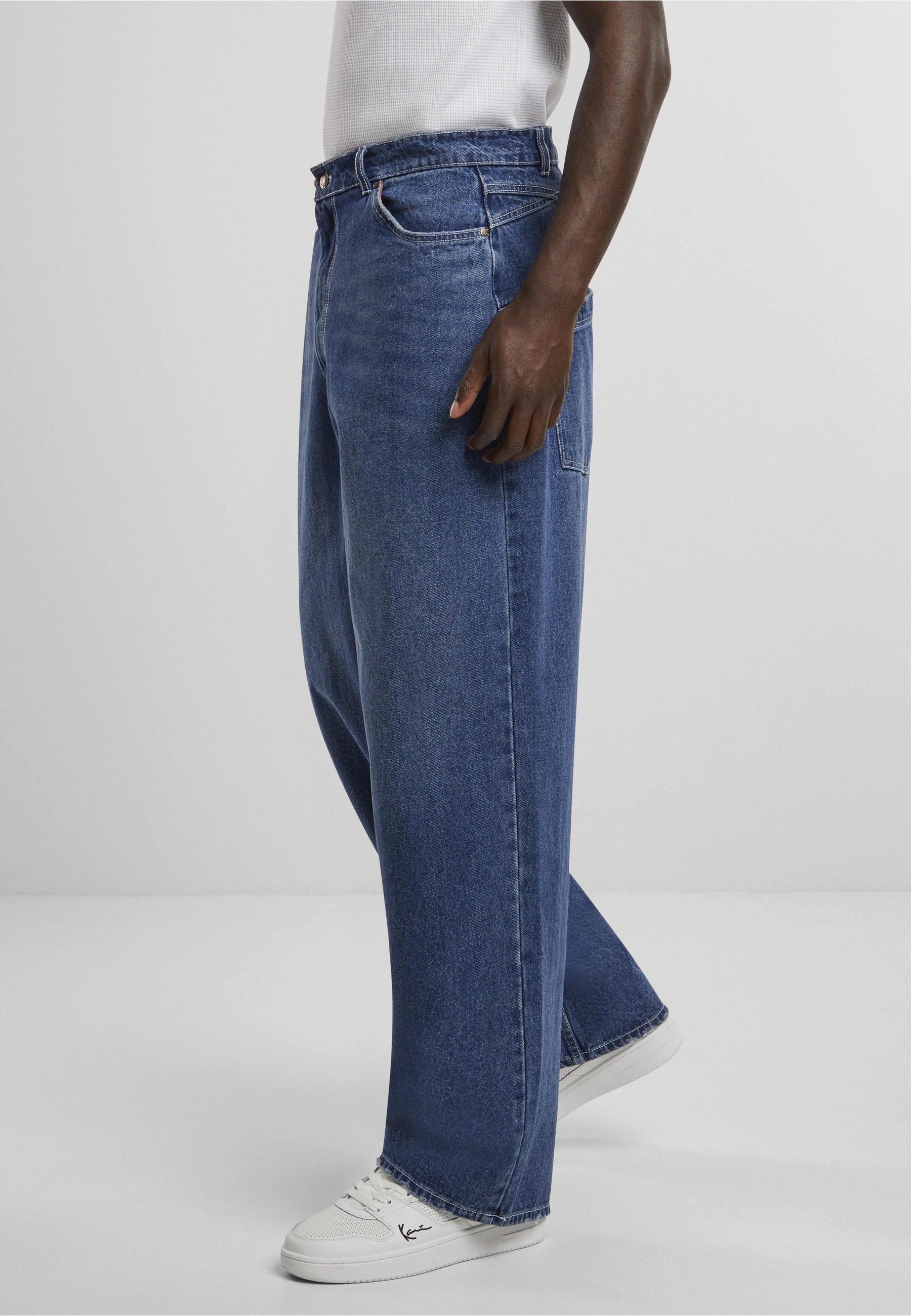 Karl Kani Bequeme Jeans »Karl Kani Herren Karl Kani Metal Plate Baggy Five Pocket Denim«