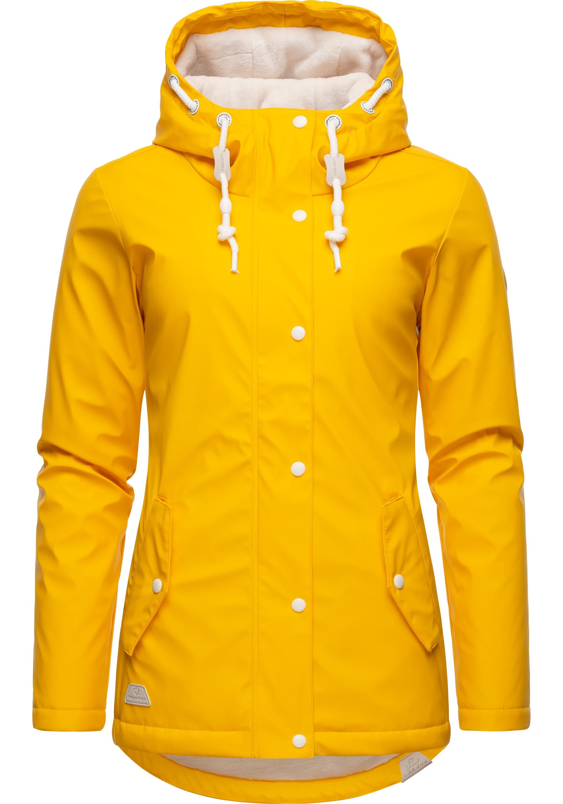 Ragwear Regenjacke "Marge" mitKapuze warm gefütterter Damen Winter Regenman günstig online kaufen