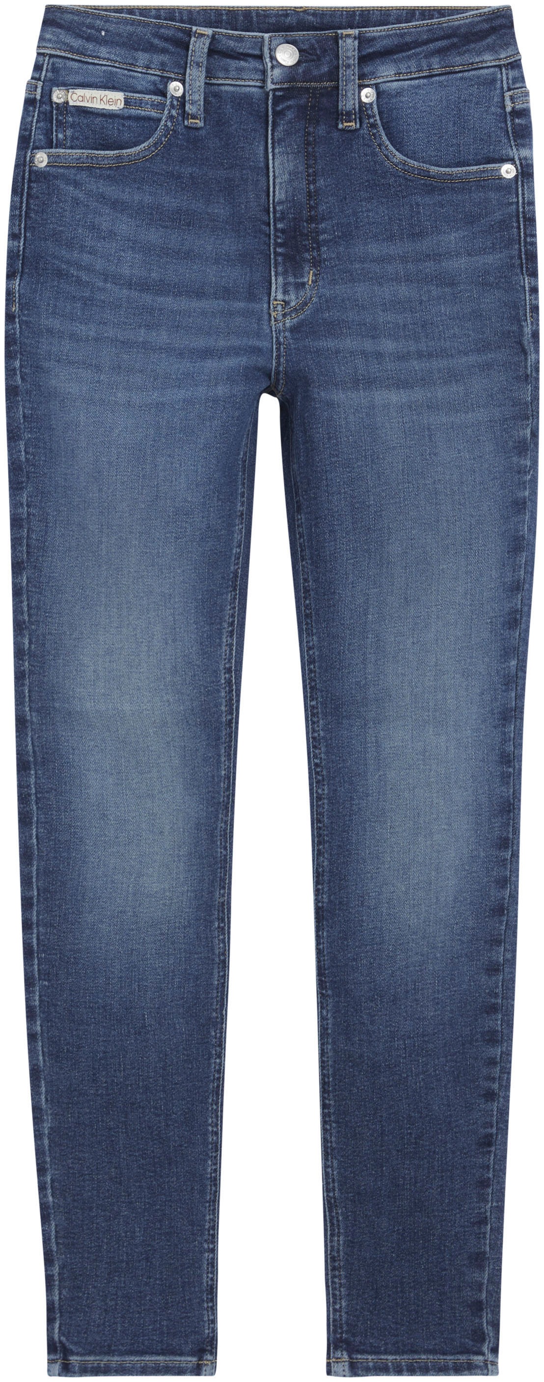 Calvin Klein Jeans Skinny-fit-Jeans »HIGH RISE SUPER SKINNY ANKLE«, mit Stoned wash Optik, mit Coinpocket