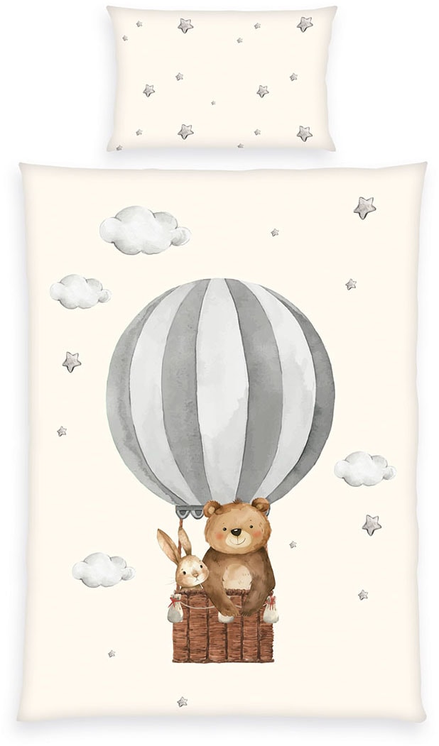 Baby Best Babybettwäsche "babybest Ballonfahrt" 2 Stk. Wendebettwäsche günstig online kaufen