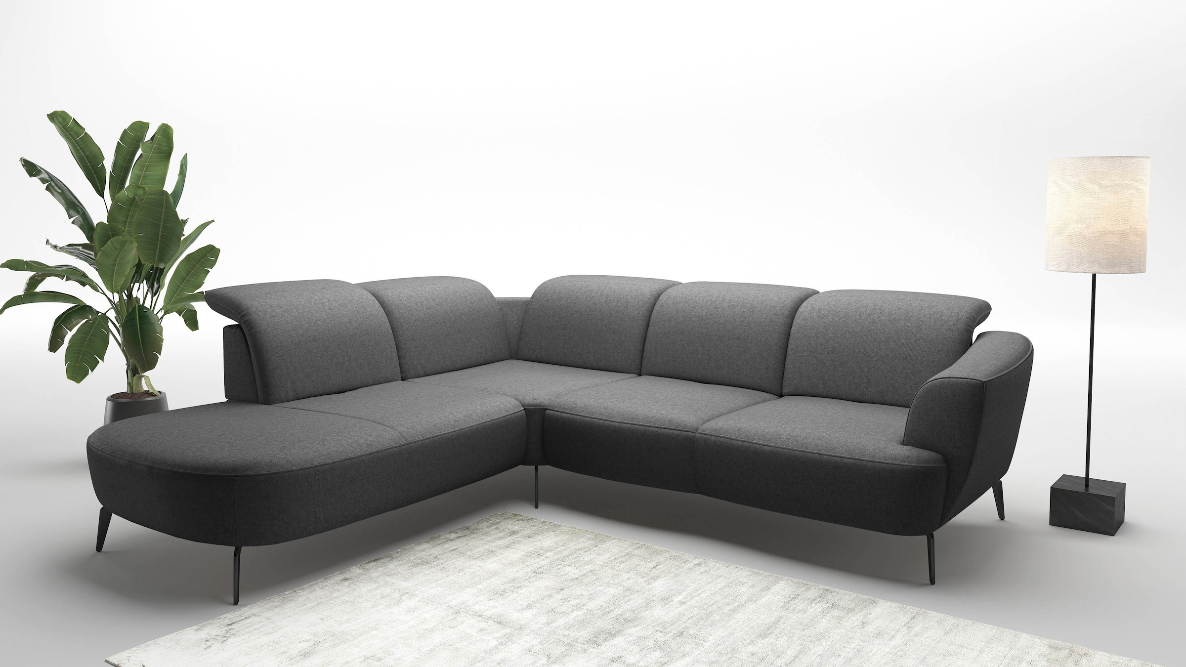 sit&more Ecksofa "Zoe", ink.Sitztiefenverstellung, wahlweise mit Kopfteilve günstig online kaufen
