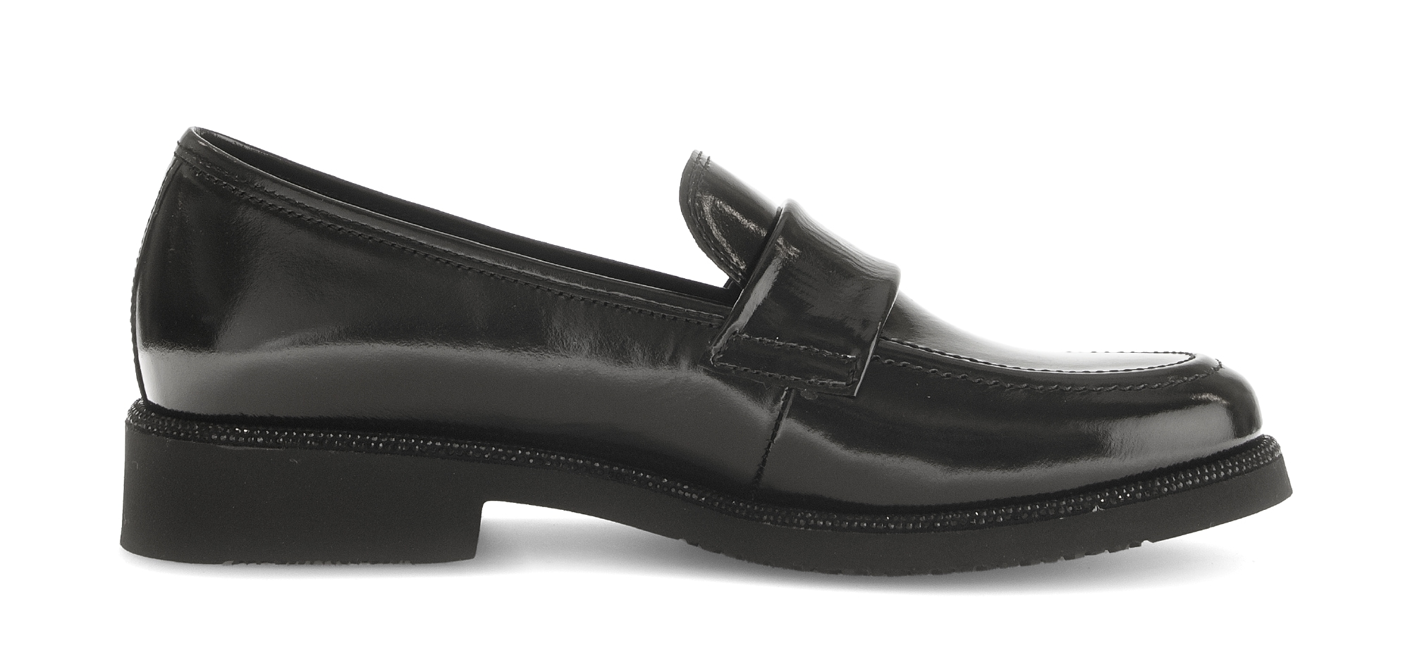 Gabor Loafer, Blockabsatz, Sipper, Businessschuh mit Schucksteinen am Sohlenrand