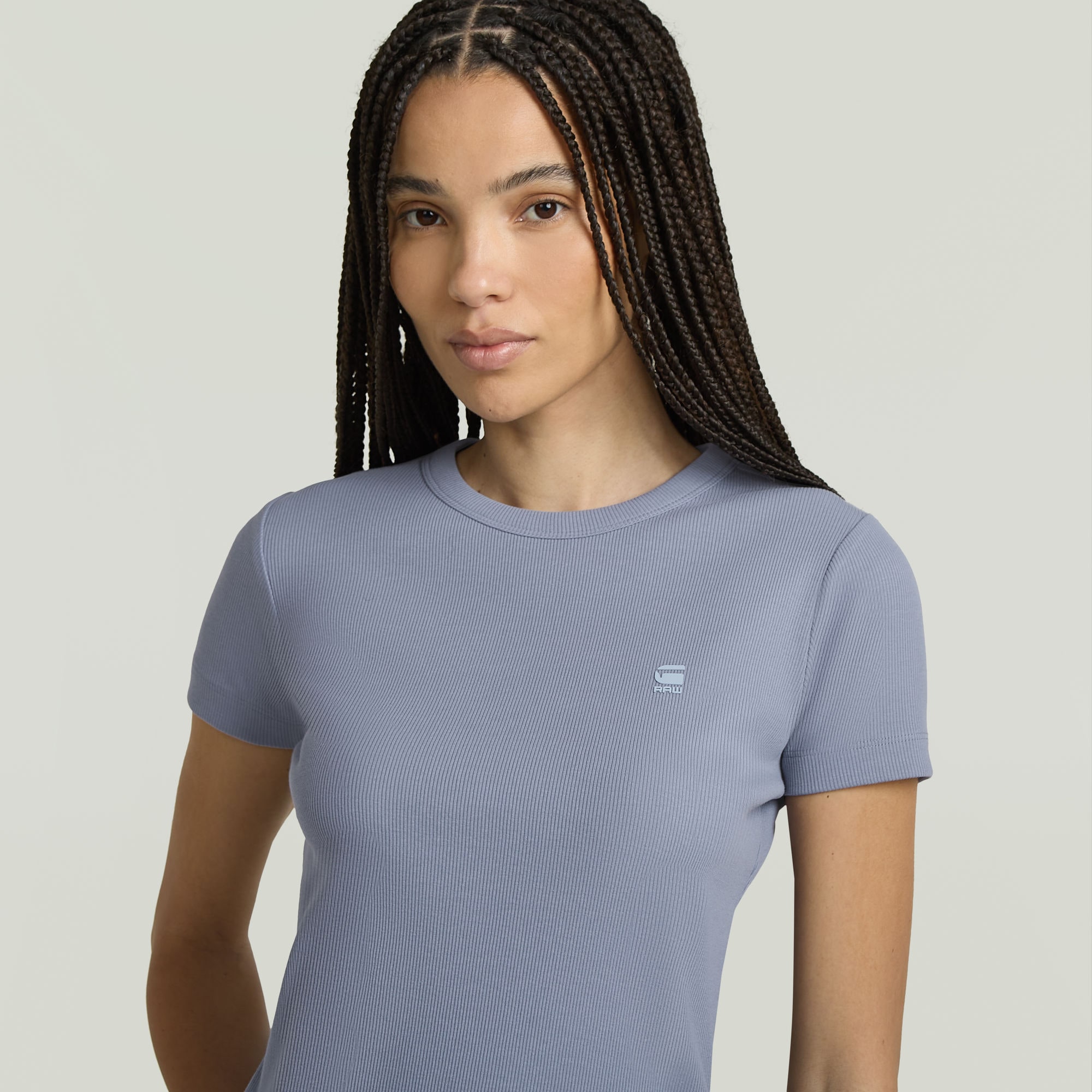 G-STAR T-Shirt "Rib Cap Sleeve" aus Rippjersey, Slim Fit günstig online kaufen