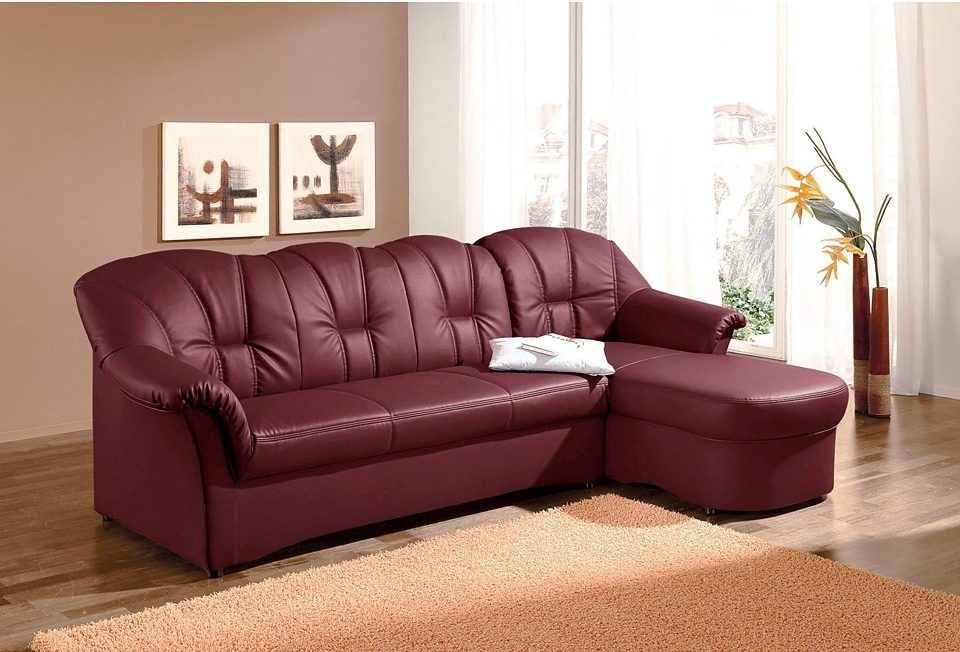 DOMO collection Ecksofa "Papenburg, zeitlose Rückensteppung, elegante Forme günstig online kaufen