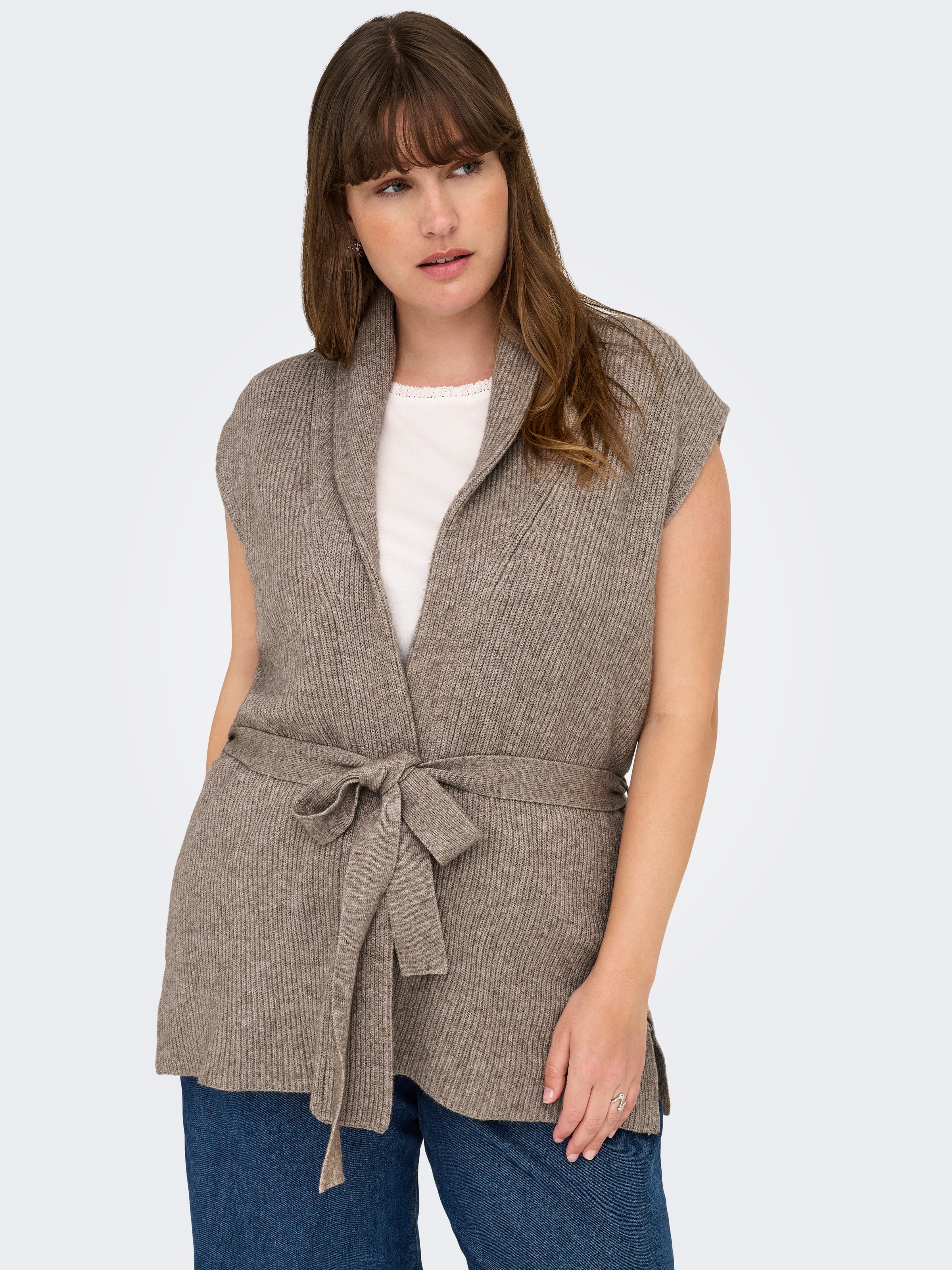 ONLY CARMAKOMA Strickweste "CARKATIA SL RIB WRAP VEST KNT" günstig online kaufen