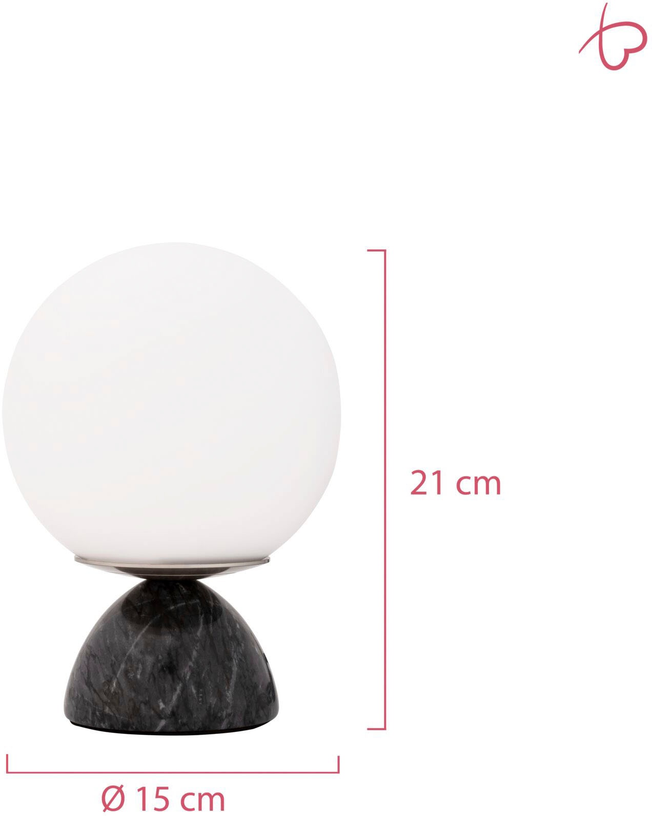 kaufen Schwarz/Weiß Pearl max20W »Shining Tischleuchte flammig-flammig, | Pauleen günstig E14 Marmor/Glas«, 230V 1