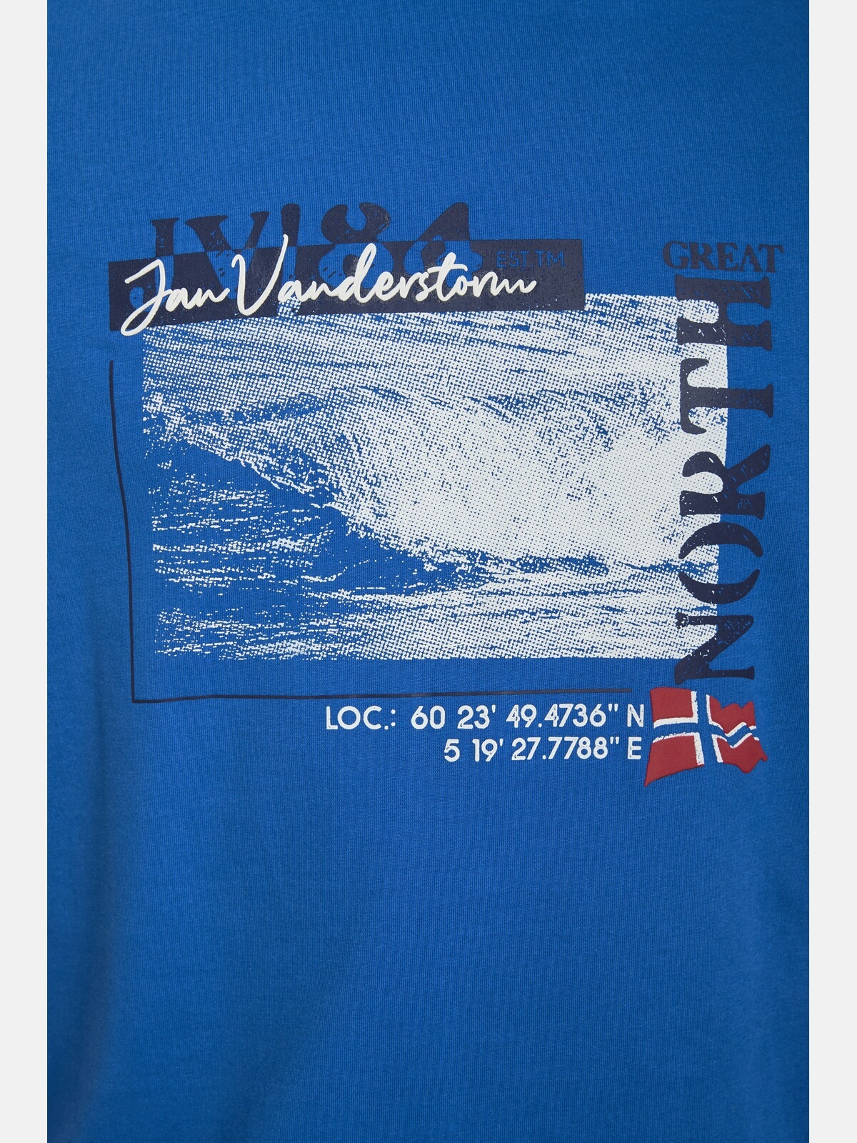 Jan Vanderstorm Rundhalsshirt »T-Shirt PITTER«, (1 tlg.), mit Ozeanmotiv
