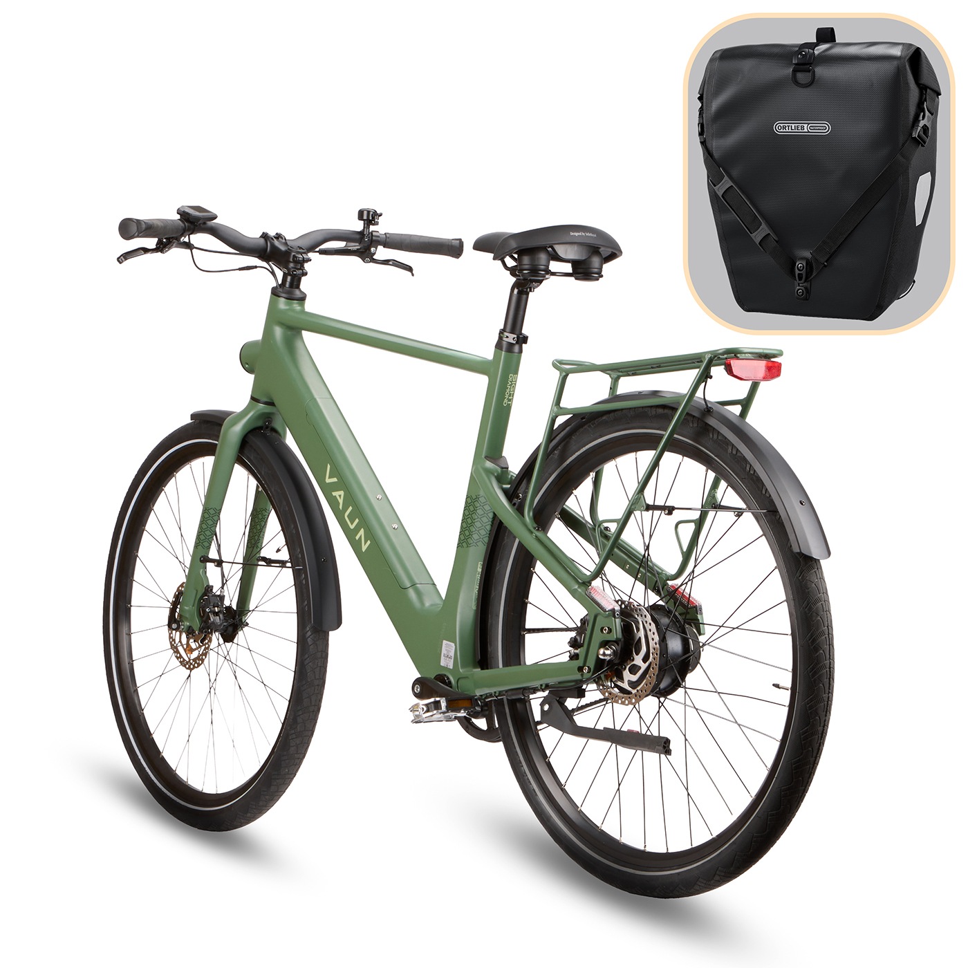 Vaun »VAUN Sight Cityrad mit Ortlieb Tasche« Heckmotor 250 W Elektrofahrrad für Alltag und Einkauf