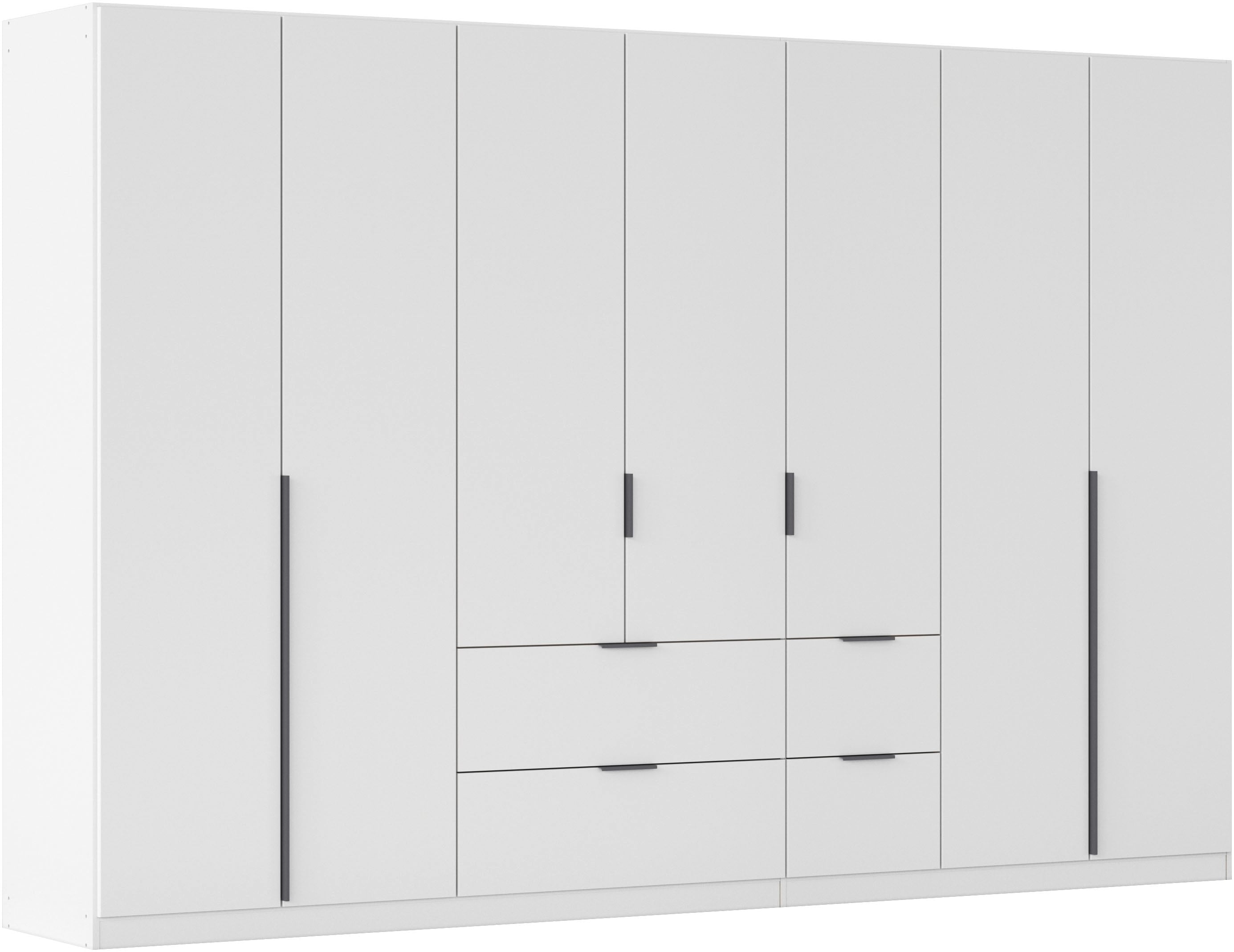 OTTO home Drehtürenschrank "Kleiderschrank Schrank Garderobe AGORDO mit Dekor- oder Hochglanzfront" in zwei Griff-Farben, Breite 315 cm, mit Außenschubkästen, Serie in 7 Breiten und 2 Höhen MADE IN GERMANY