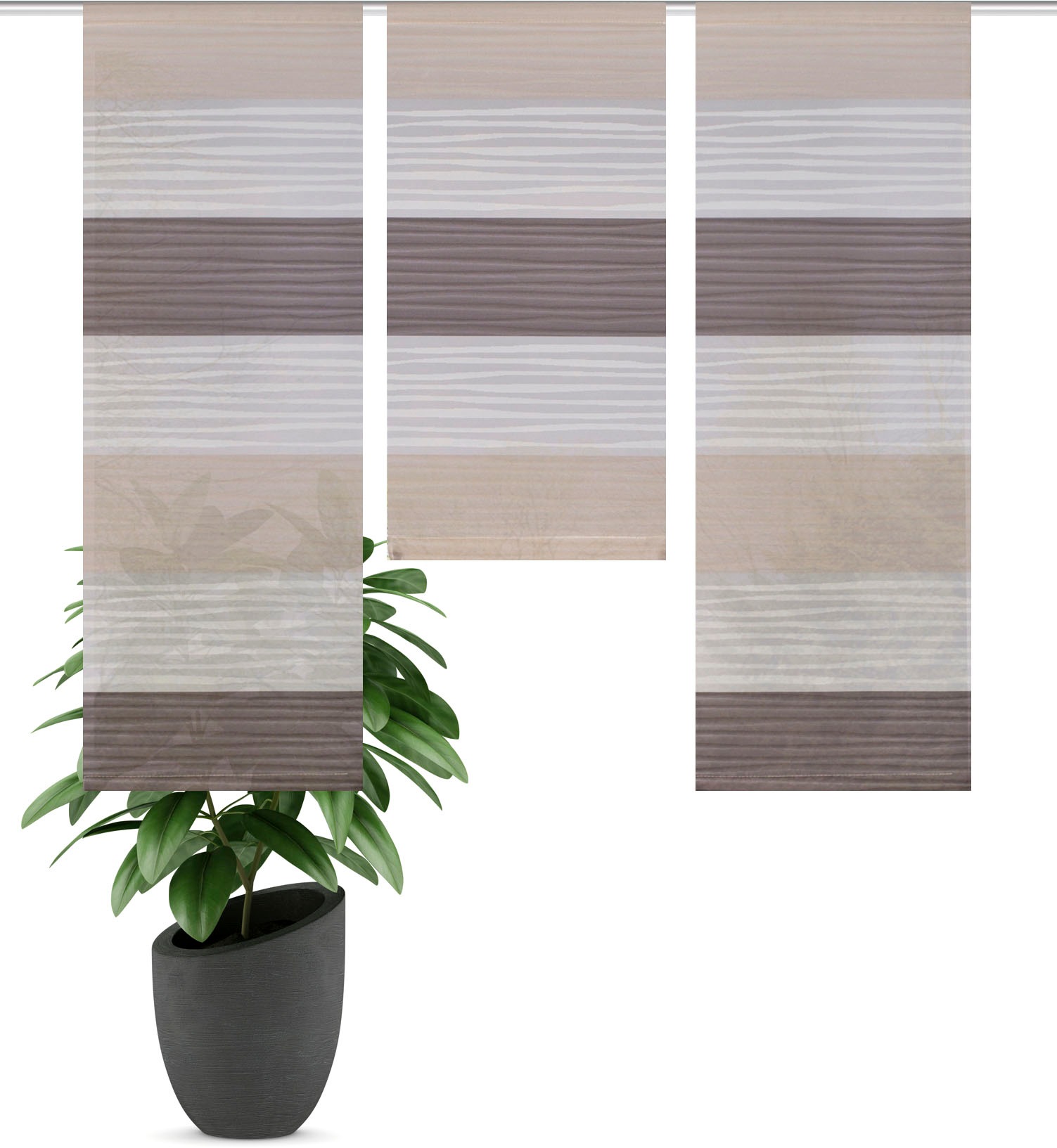 HOME WOHNIDEEN Scheibengardine "GABI" Stangendurchzug 3 Stk. tlg. 3-tlg. Qu günstig online kaufen