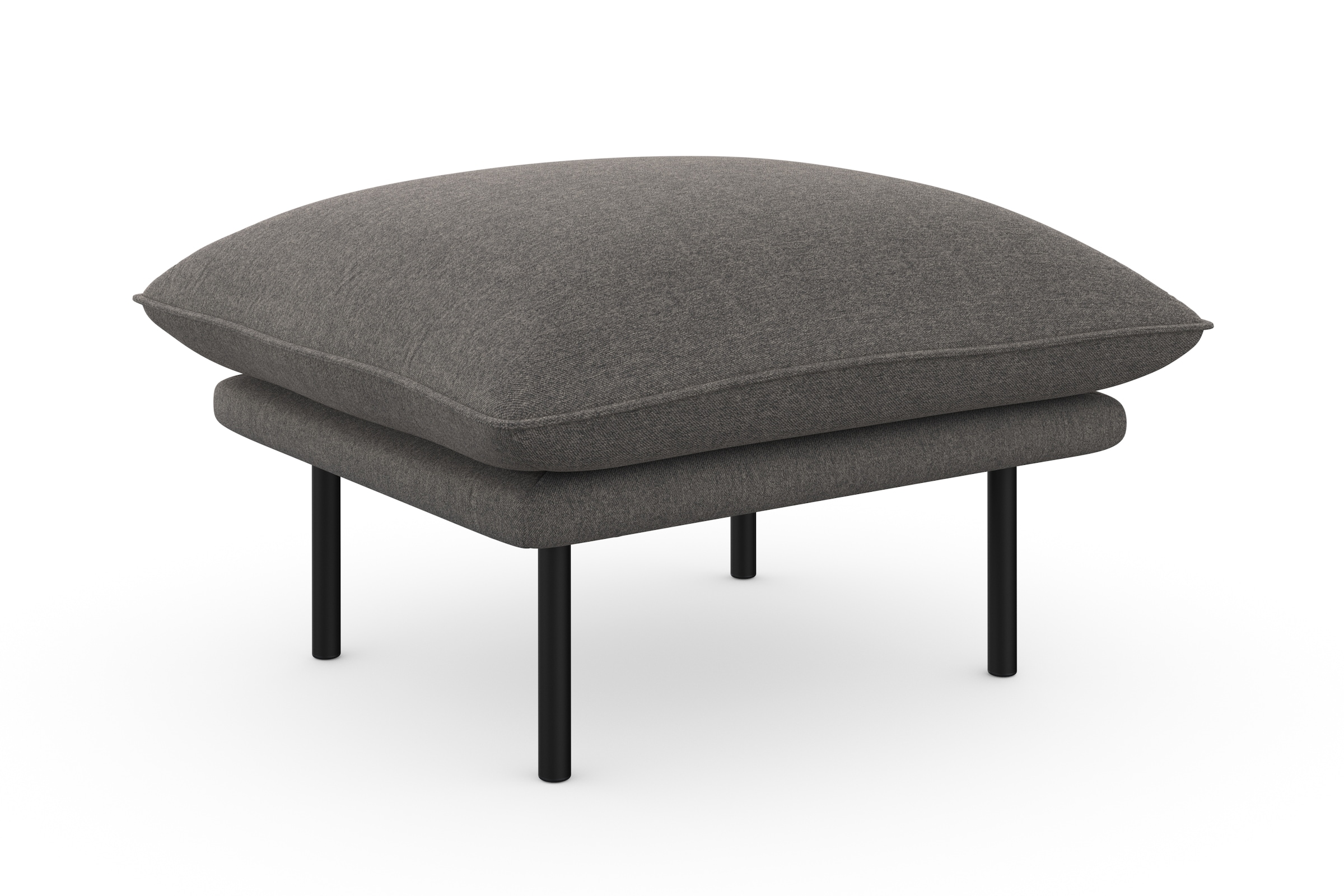 OTTO home Polsterhocker "Stine" Besonderes Design durch Kissenoptik und Keder