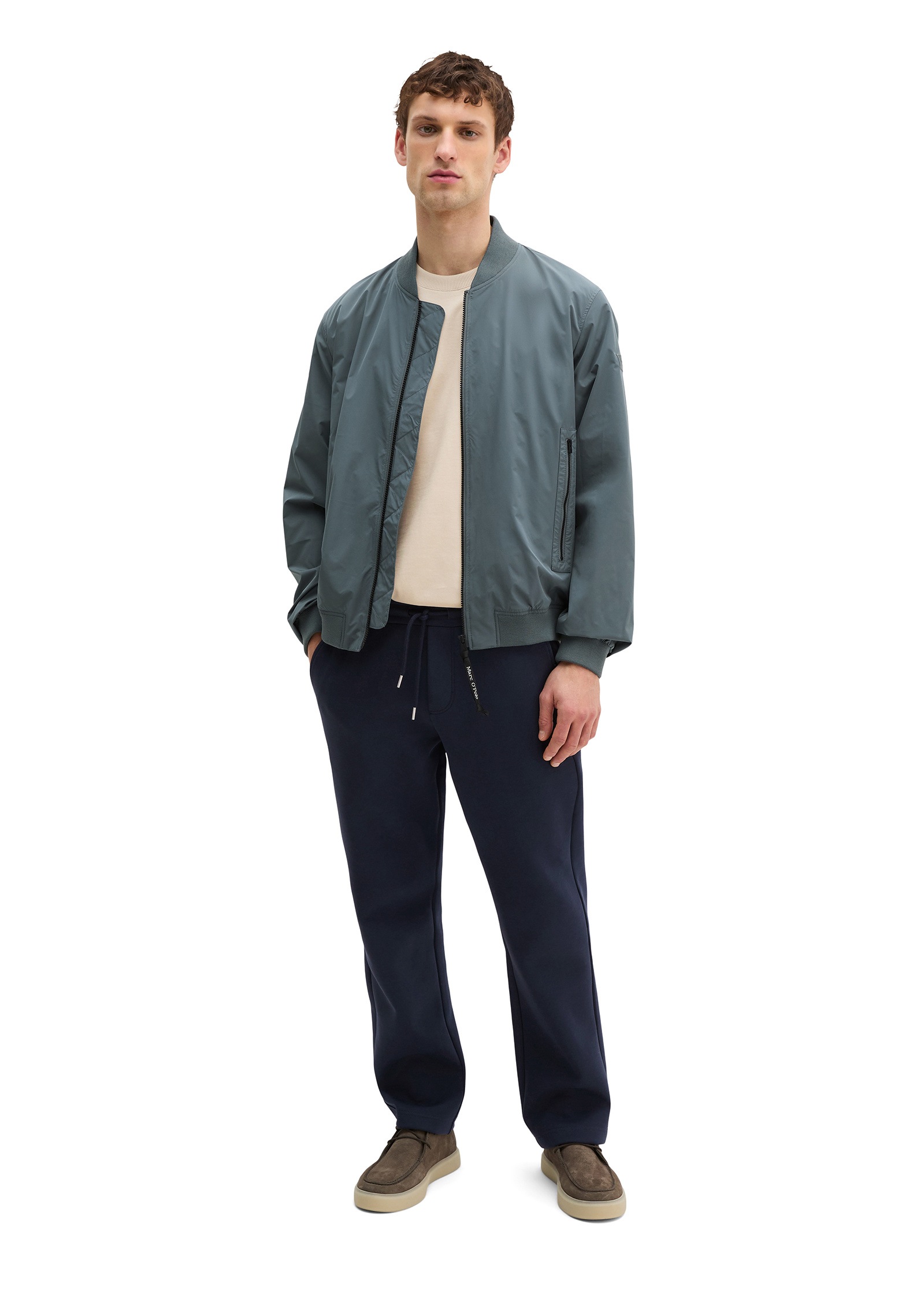 Marc O'Polo Outdoorjacke »aus wasserabweisendem Recycling-Material« ohne Kapuze