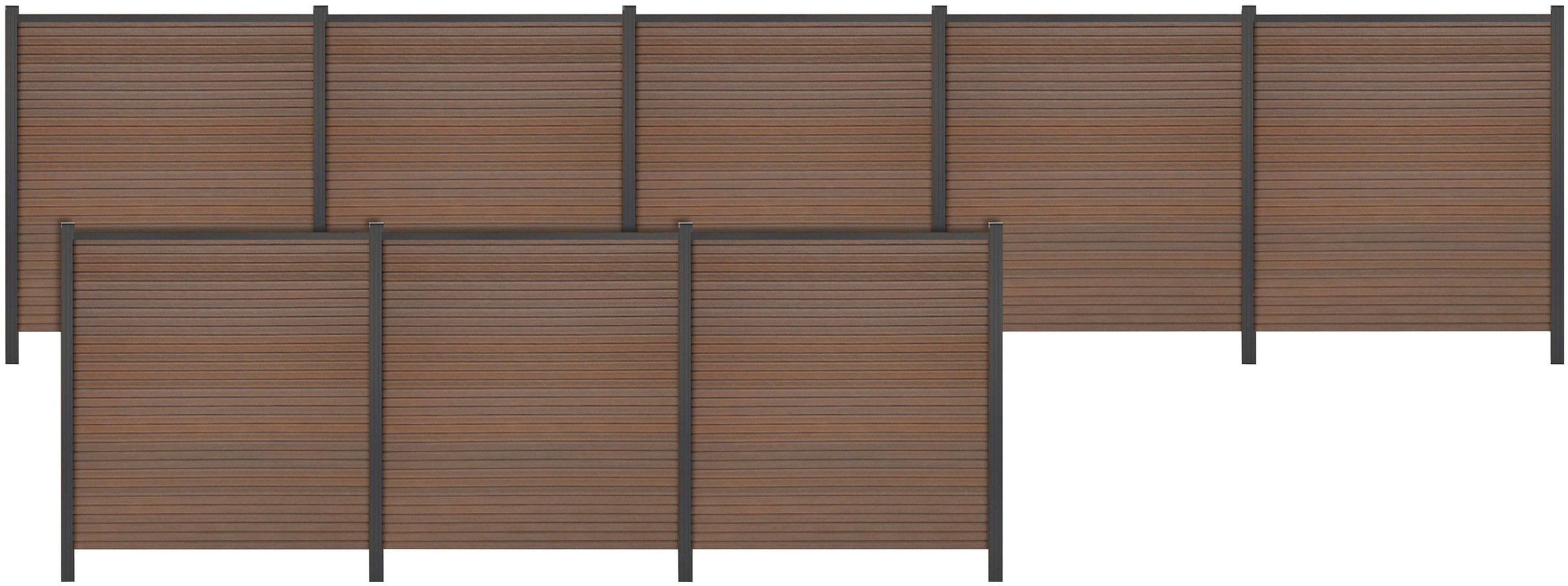 Tetzner & Jentzsch Sichtschutzelement "WARREN 6" pflegeleicht, coextrudierte Oberfläche, Design-Oberfläche