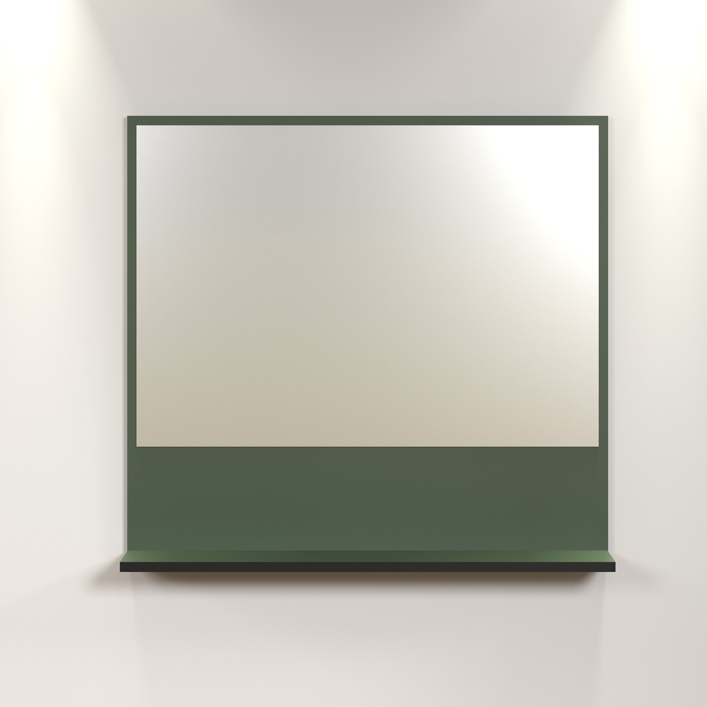 welltime Badspiegel »Amrum«, (1 St.), Eleganter Badezimmerspiegel mit Ablage - Maße (B/T/H) 60-80/14/74 cm