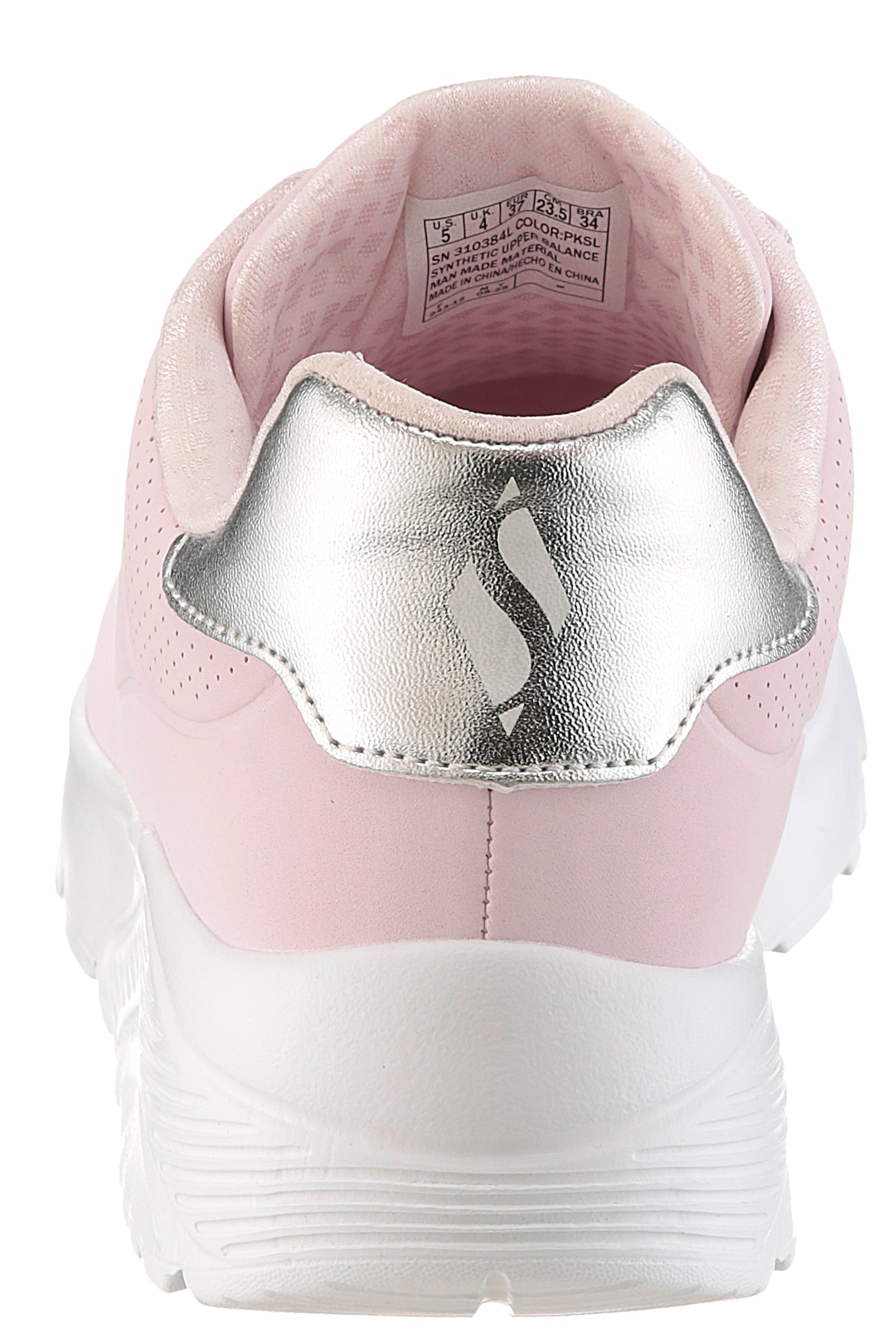 Skechers Sneaker »UNO LITE«  , Schnür,-Plateausneaker mit Metallic, Größenschablone zum Download