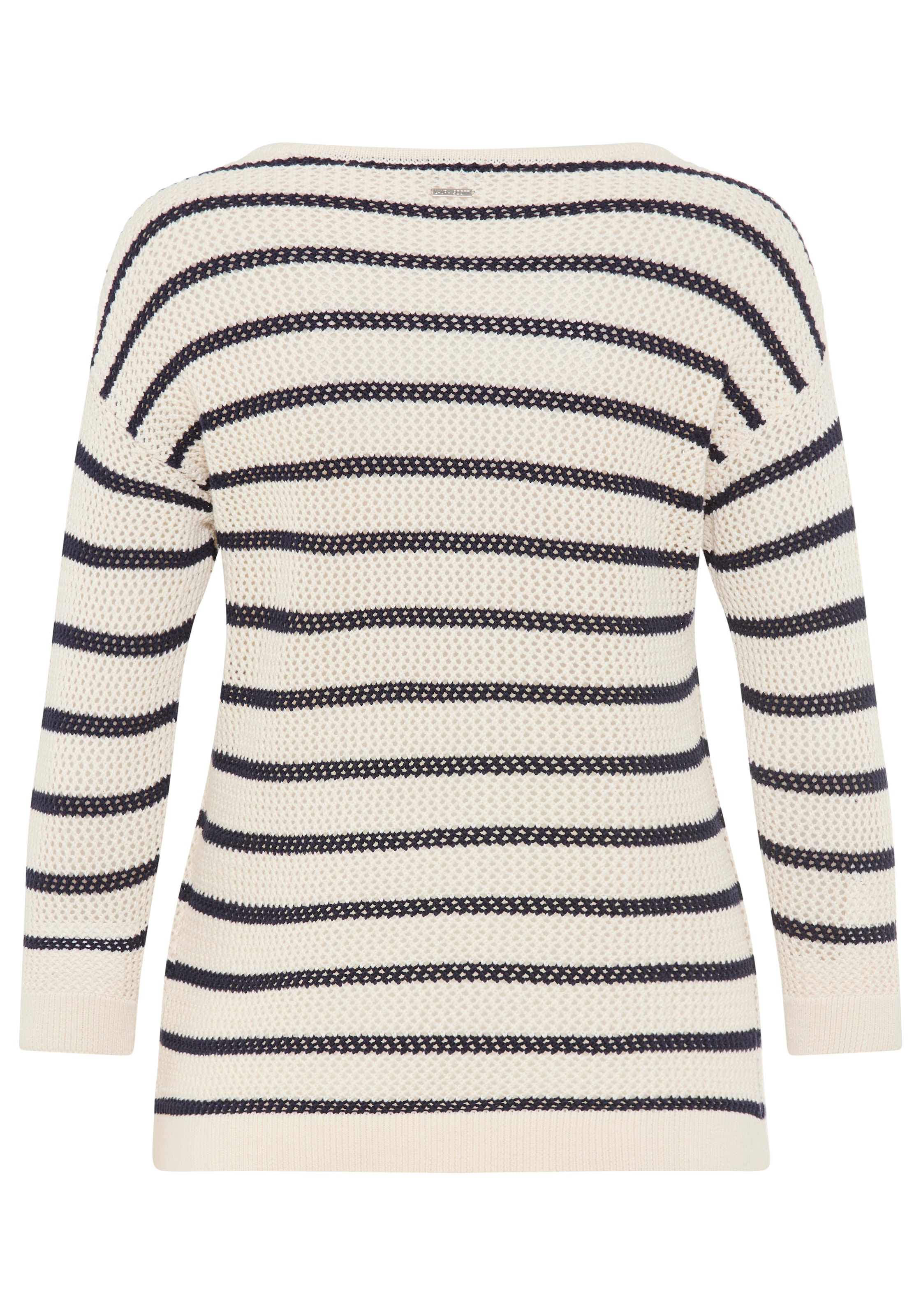 Laura Scott 3/4 Arm-Pullover leichter Sommerpullover aus modernem Lochstrick