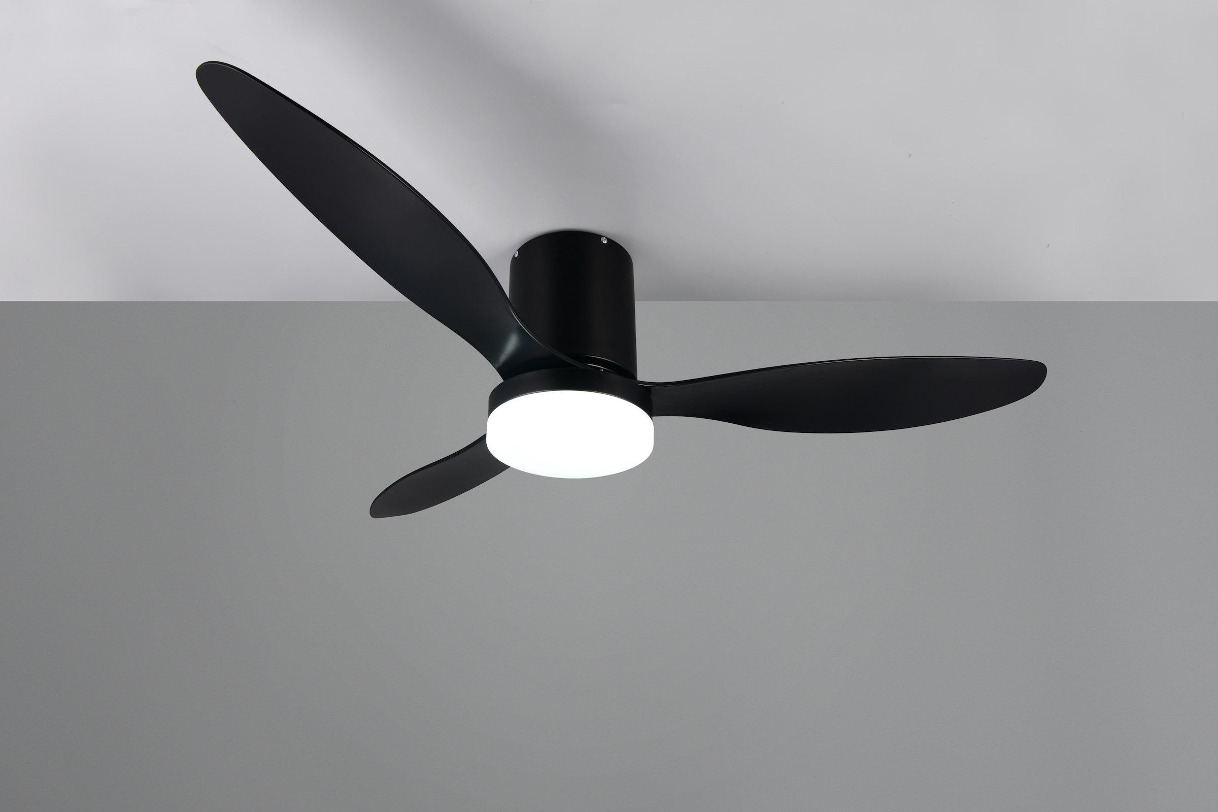 REALITY Leuchten LED Deckenleuchte »GÖTEBORG mit Ventilator, Deckenventilator mit Licht inkl Fernbedienung«, 1 flammig, Leuchtmittel LED-Board | LED fest integriert, 6 Geschwindigkeiten Timer Vor- & Rücklauf LED dimmbar CCT Nachtlicht