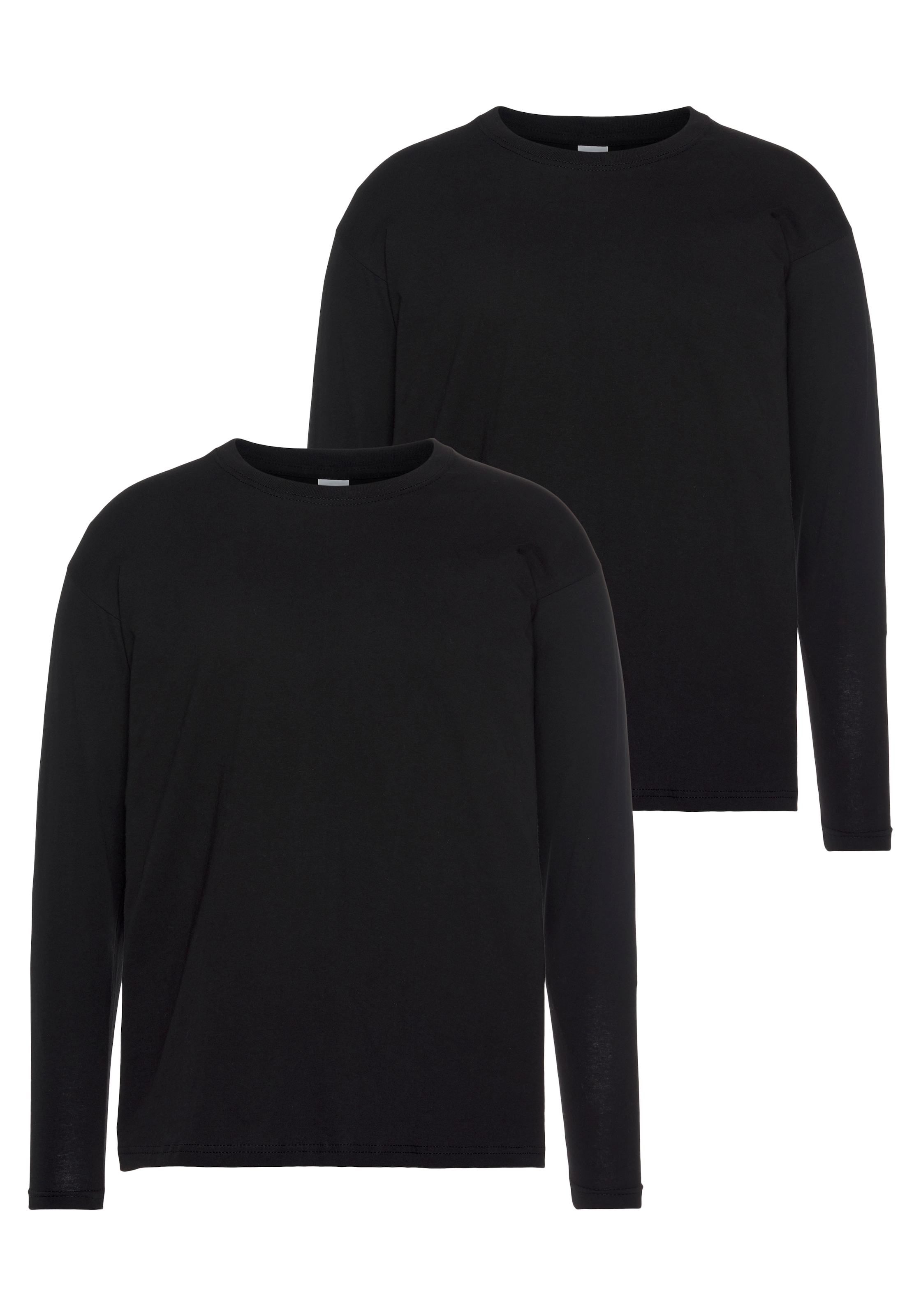 Fruit of the Loom Langarmshirt, (Packung, 2 tlg.), aus reiner Baumwolle, 2- günstig online kaufen