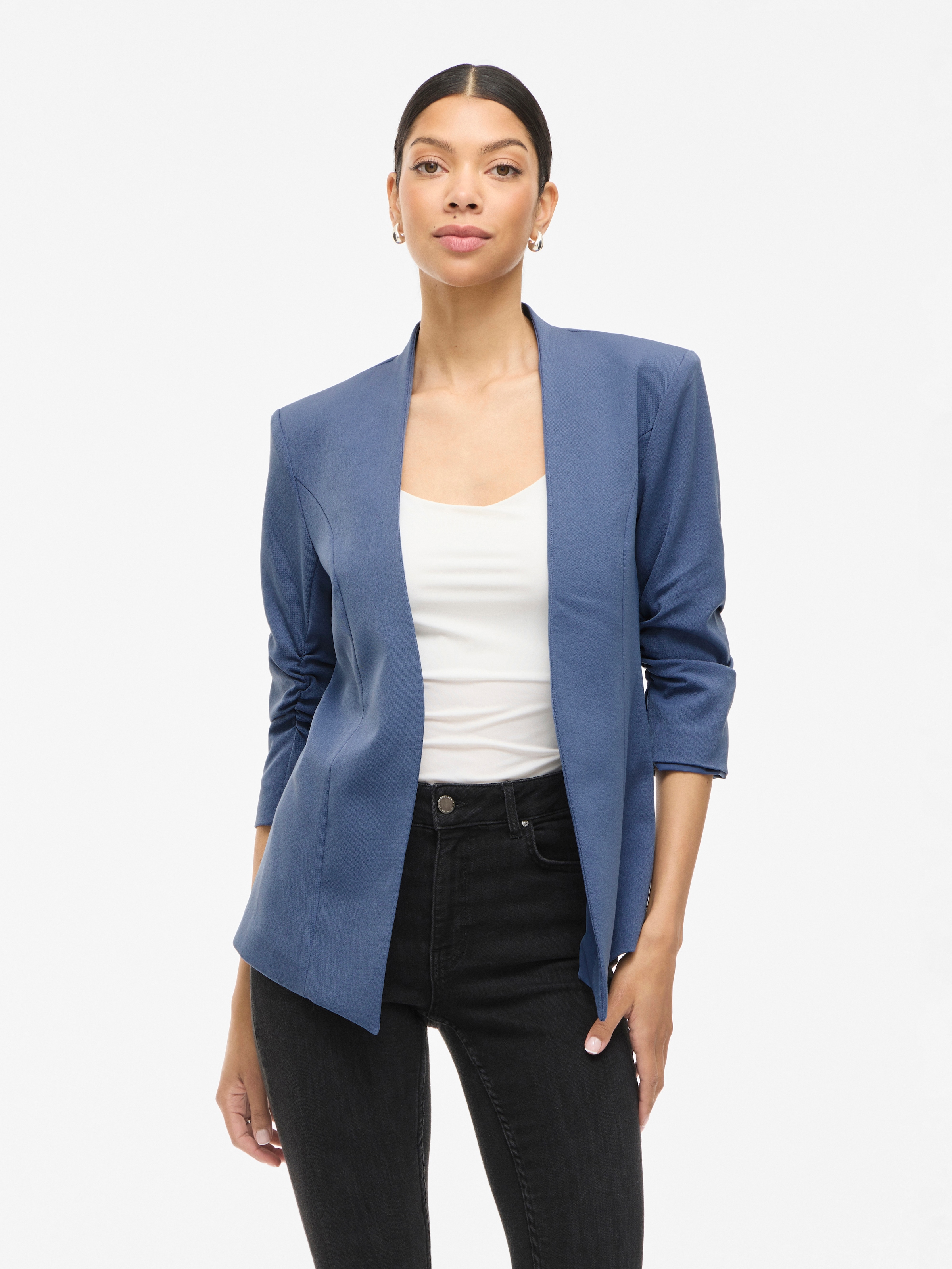 Vila "VIHER NEW 3/4 BLAZER -NOOS" Materialmix, regular fit