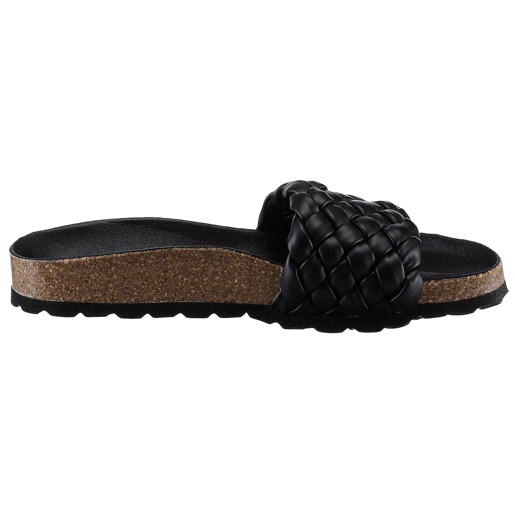 VERBENAS Pantolette »RICA TRENZA SOFT«, Sommerschuh, Schlappen, Strandschuh mit geflochtener Bandage