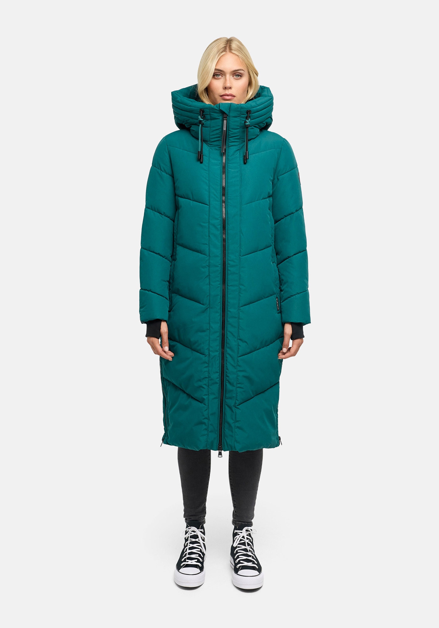 Marikoo Winterjacke "Nadaree XVI" Stepp Mantel mit großer Kapuze