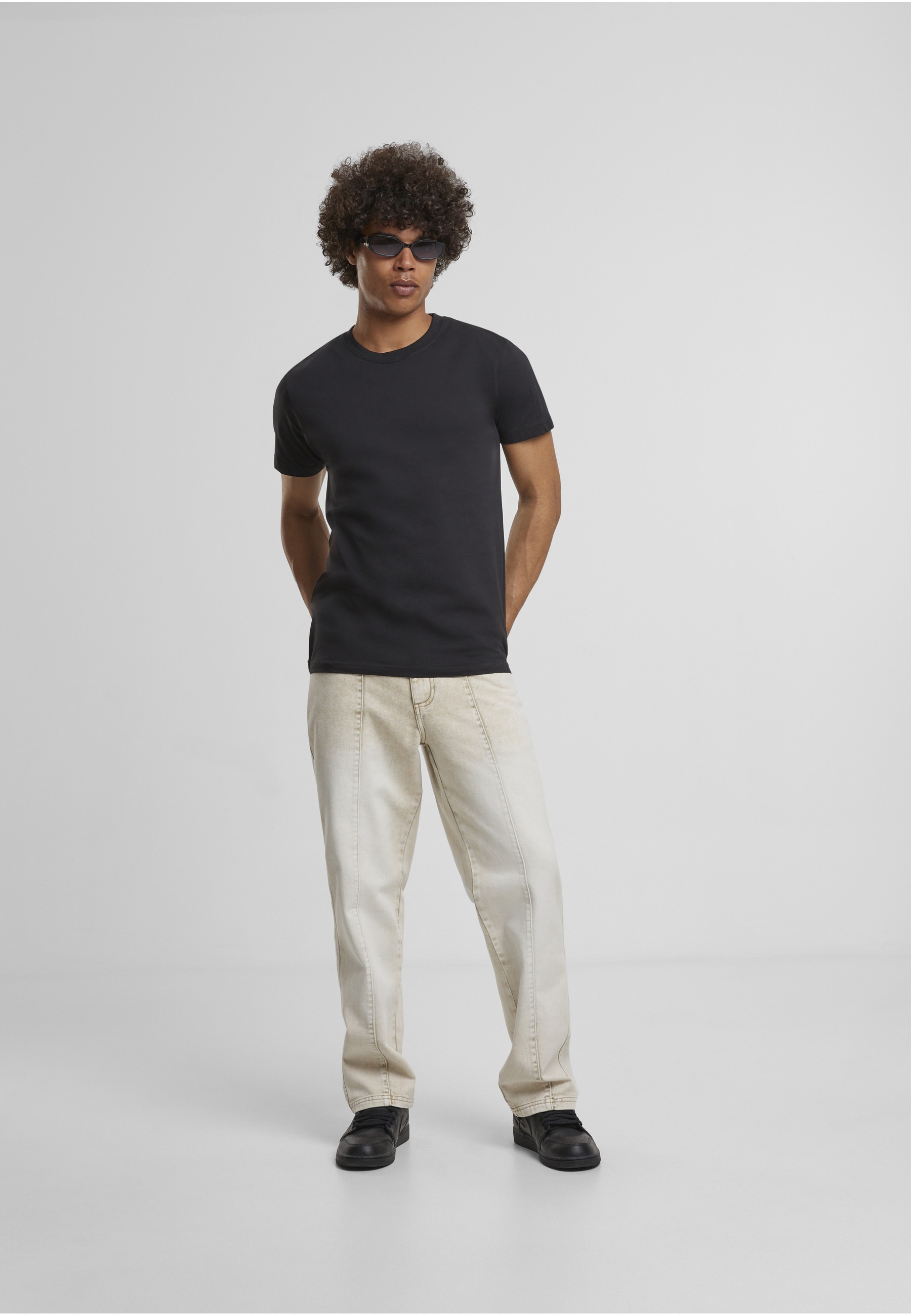 URBAN CLASSICS Bequeme Jeans »Urban Classics Wide Leg Denim With Dividing Seams«