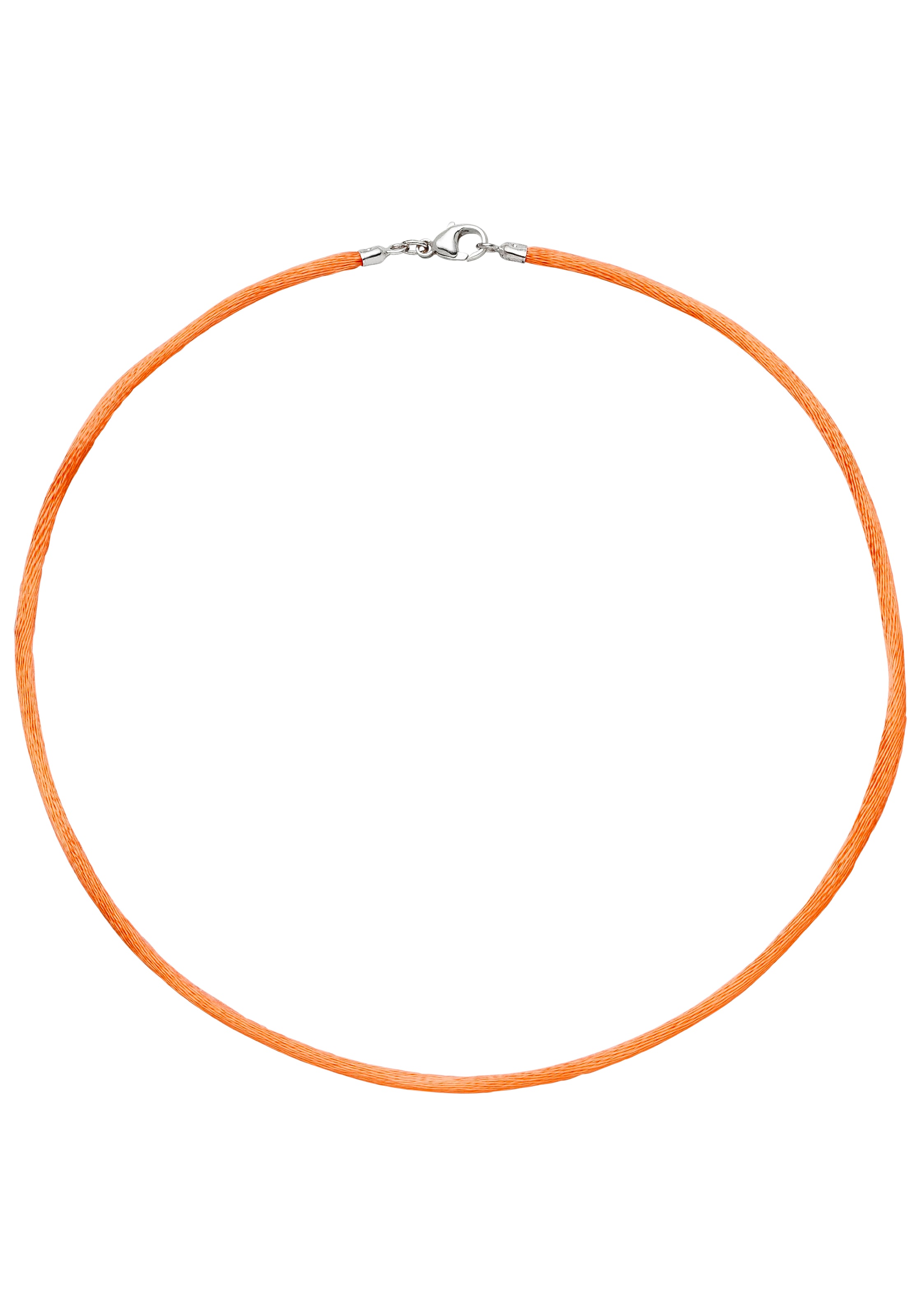 JOBO Kette ohne Anhänger, Seidenkette orange 42 cm