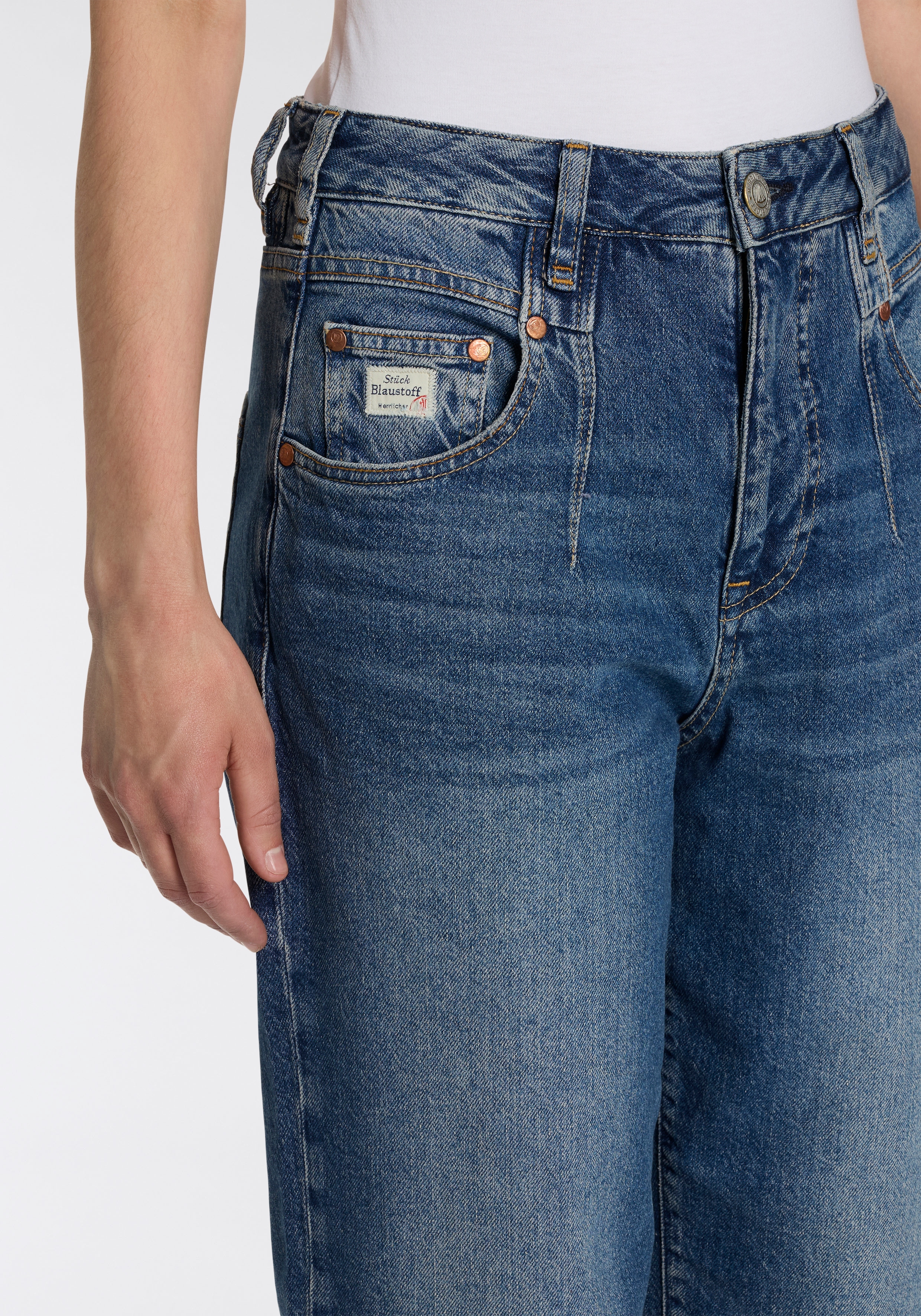 Thumbnail - Herrlicher 5-Pocket-Jeans "Brooke Denim", Cropped Länge