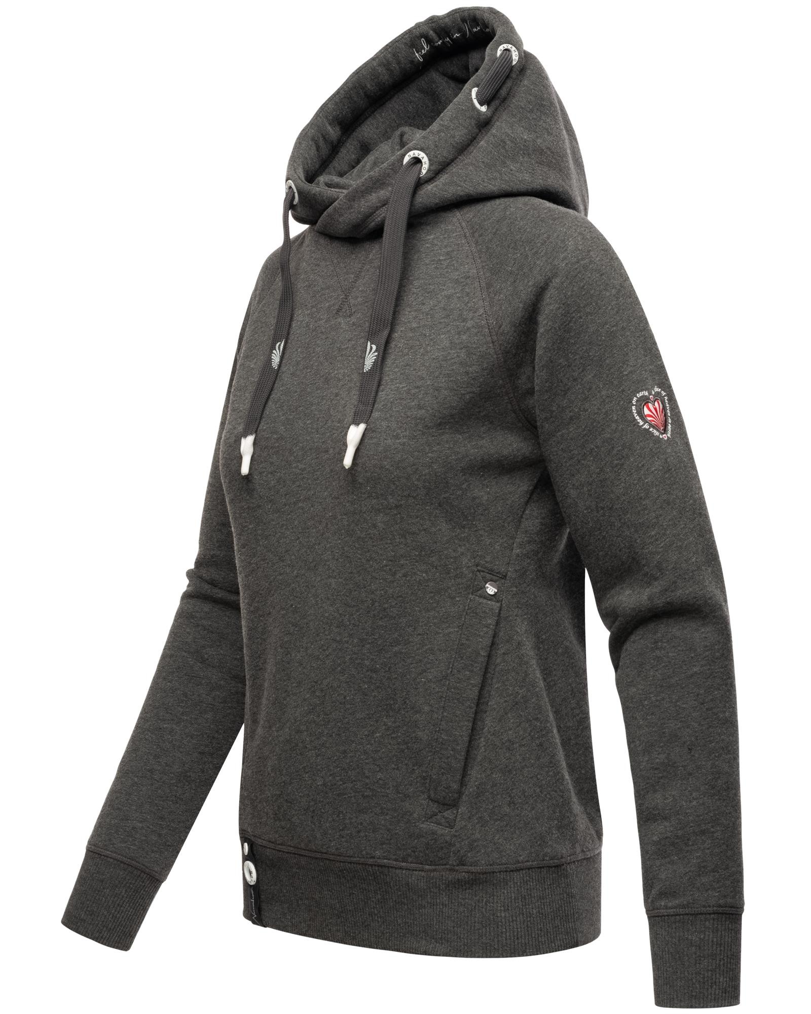 Navahoo Kapuzensweatshirt »Liebesmäuschen«, Kuscheliger Damen Hoodie mit dicken Tunnelzugkordeln