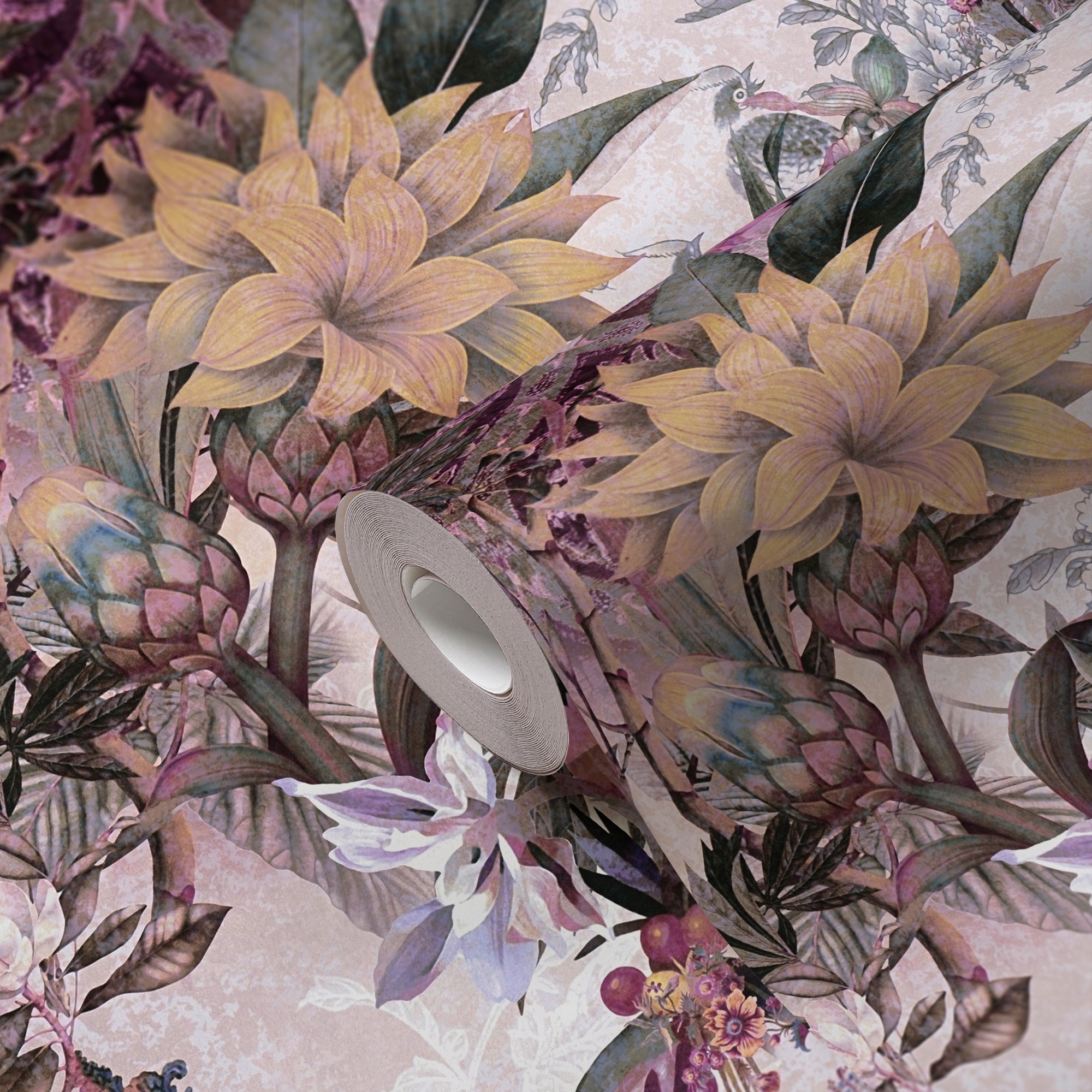 A.S. Création Vliestapete »Dream Flowery« Wald | botanisch | floral glatt Floral Tapete Blumenoptik Tapeten Wohnzimmer Schlafzimmer Küche Design