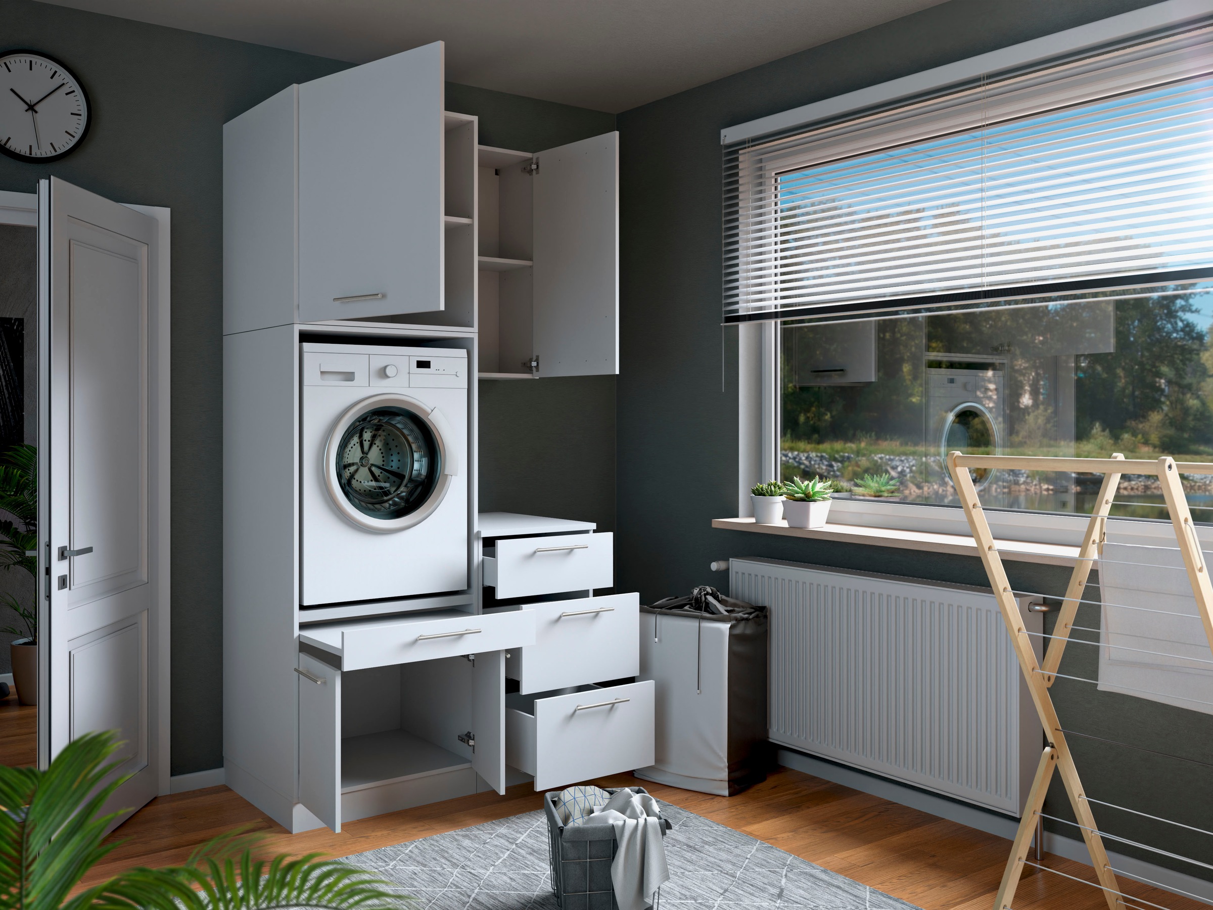 Laundreezy Mehrzweckschrank-Set »Laundreezy, 4-tlg. Mehrzweckschrank-Set B/H/T 118/238/68 cm« 4 Stk. tlg.