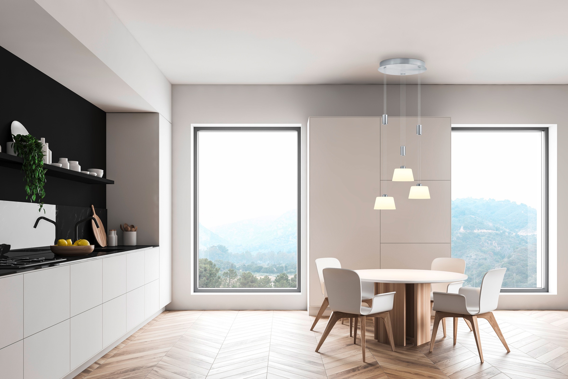 HELL höllisch gutes Licht LED Pendelleuchte »ELEGANCE« LED-Modul 1 Stk. Warmweiß dimmbar über Wanddimmer, Höhenverstellbar