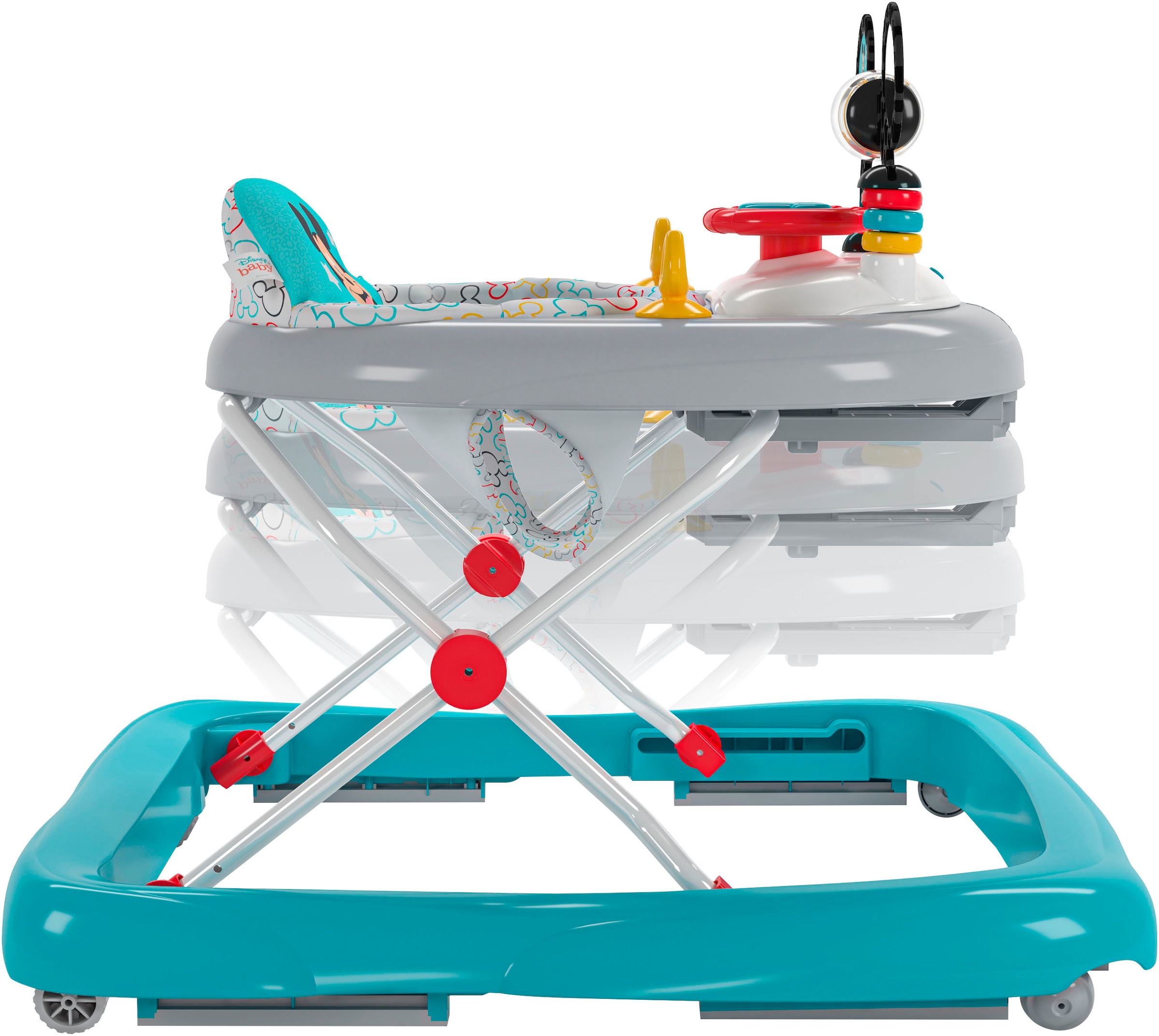 Bright Starts Lauflernhilfe »MICKEY MOUSE Tiny Trek™ Walker, Original Bestie™, 2-in-1 Walker«, mit Licht und Sound