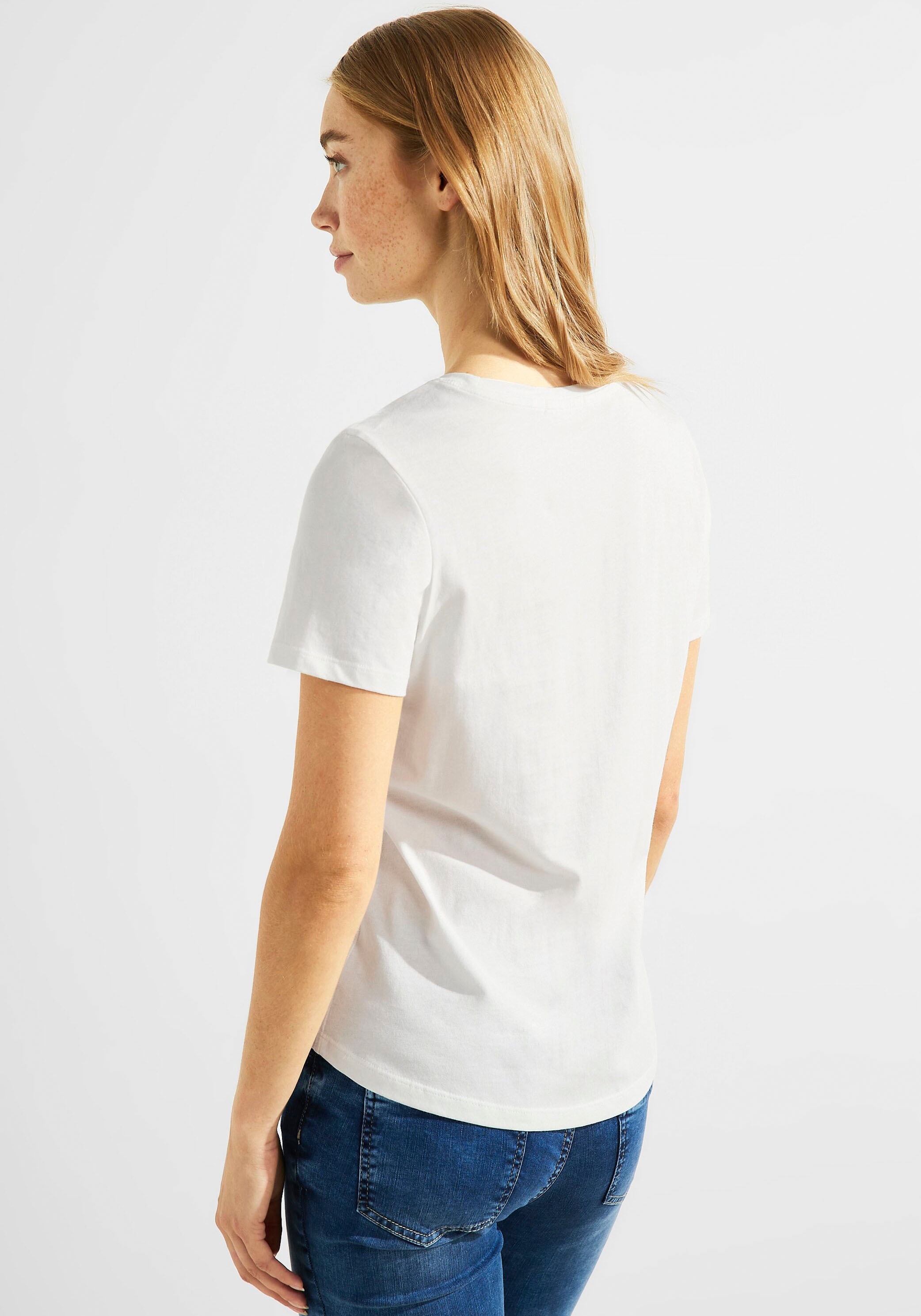 Cecil T-Shirt, mit Steinchendetails für | BAUR kaufen