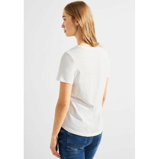 Cecil T-Shirt, mit Steinchendetails für kaufen | BAUR