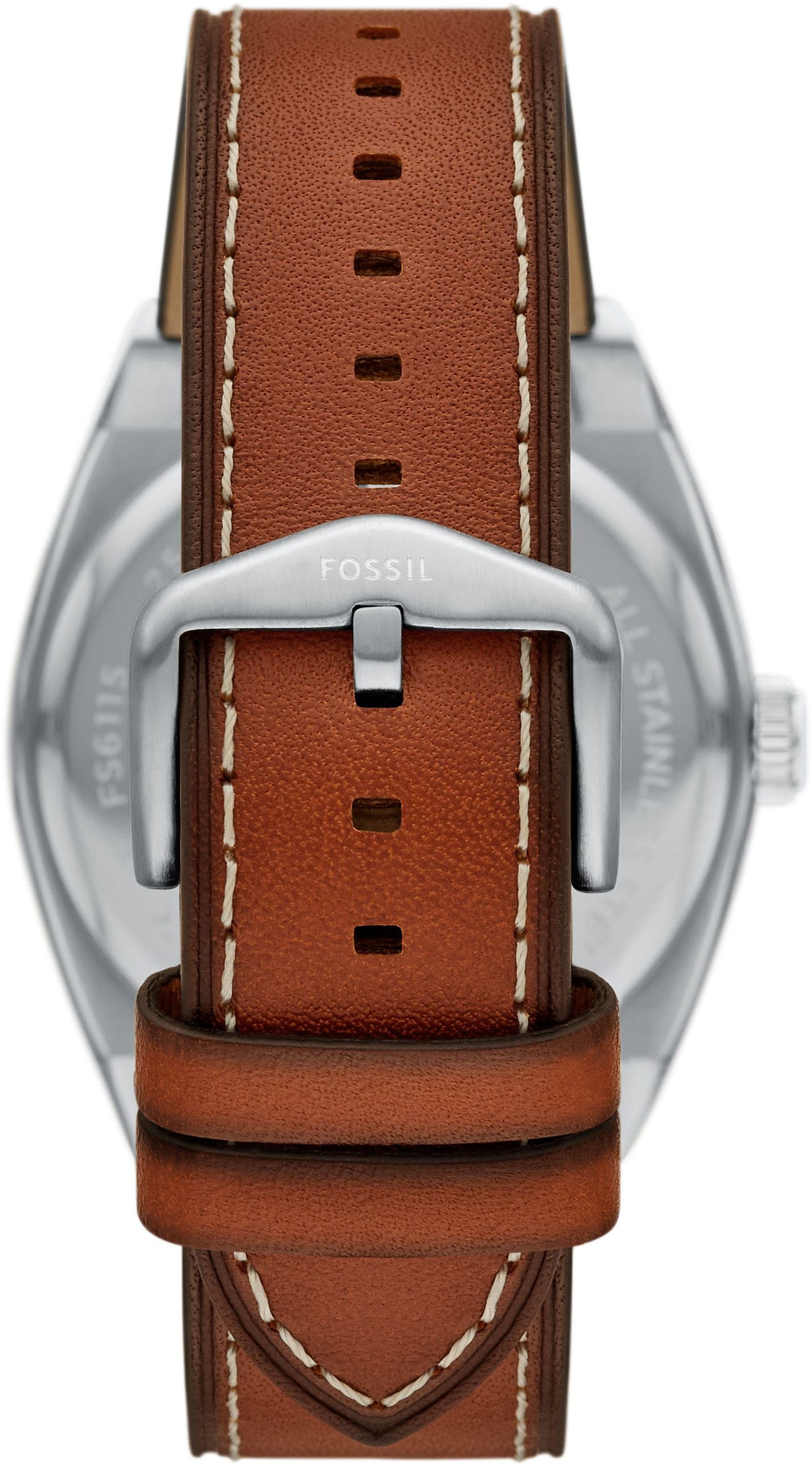 Fossil Quarzuhr »EVERETT«, Armbanduhr, Herrenuhr, Lederarmband, analog, Tag